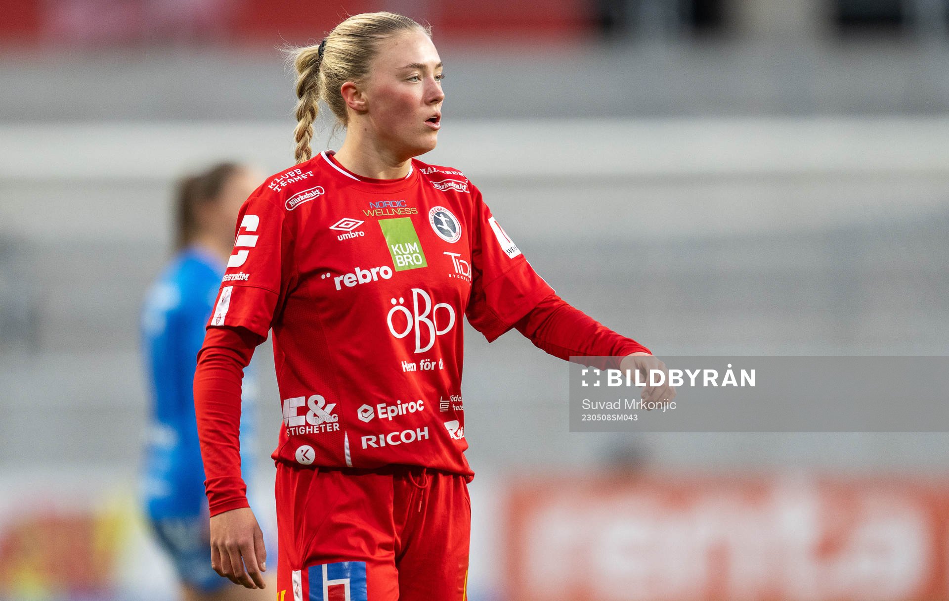 Örebros Ida Björnberg under fotbollsmatchen i Damallsvenskan mellan Kalmar och Örebro den 8 maj 2023 i Kalmar. 