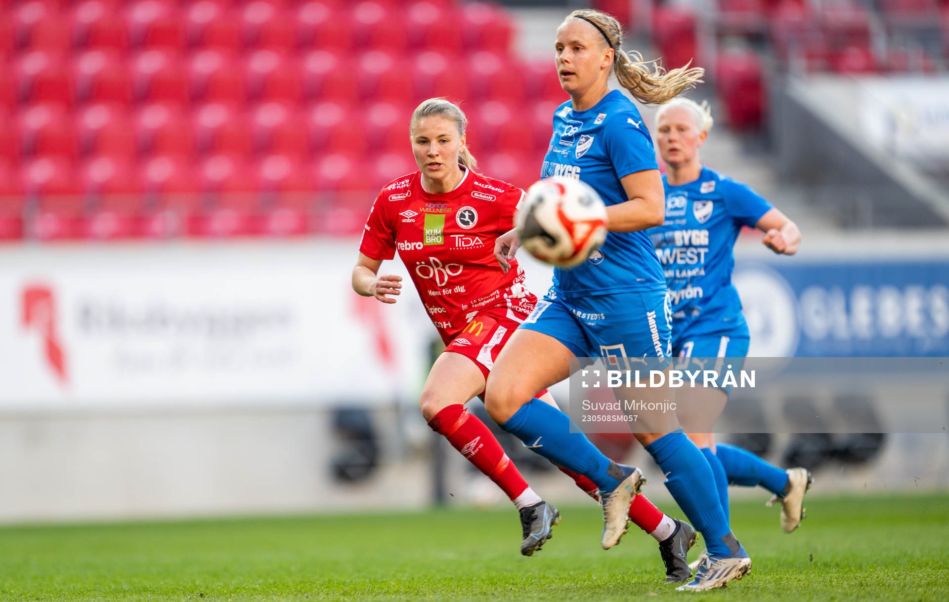 Örebros Katariina Kosola under fotbollsmatchen i Damallsvenskan mellan Kalmar och Örebro den 8 maj 2023 i Kalmar. 