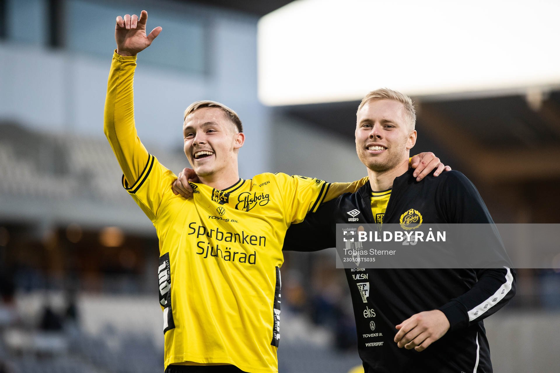 Elfsborgs Jacob Ondrejka och Sveinn Guðjohnsen jublar
