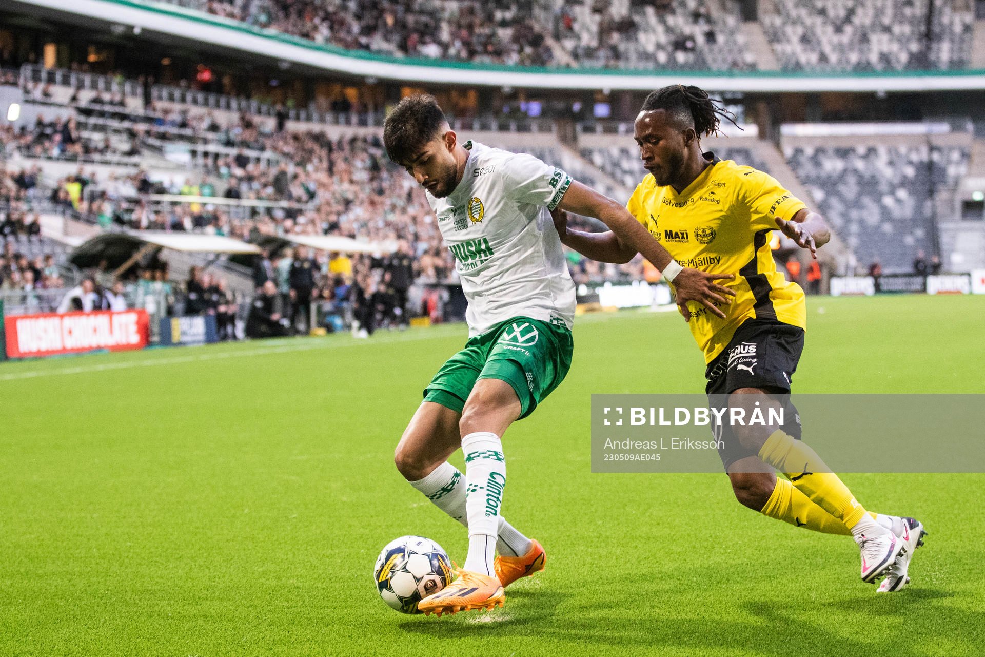 Hammarbys Montader Madjed och Mjällbys Mamudu Moro