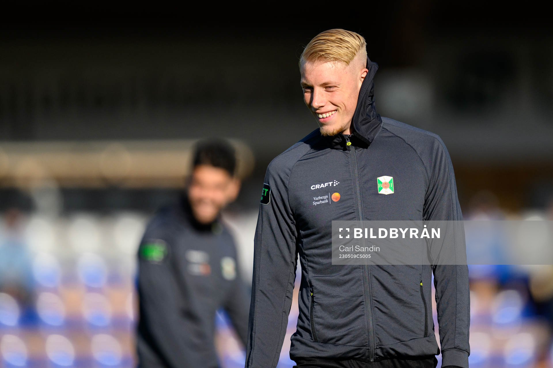 Varbergs Vilmer Rönnberg innan fotbollsmatchen i