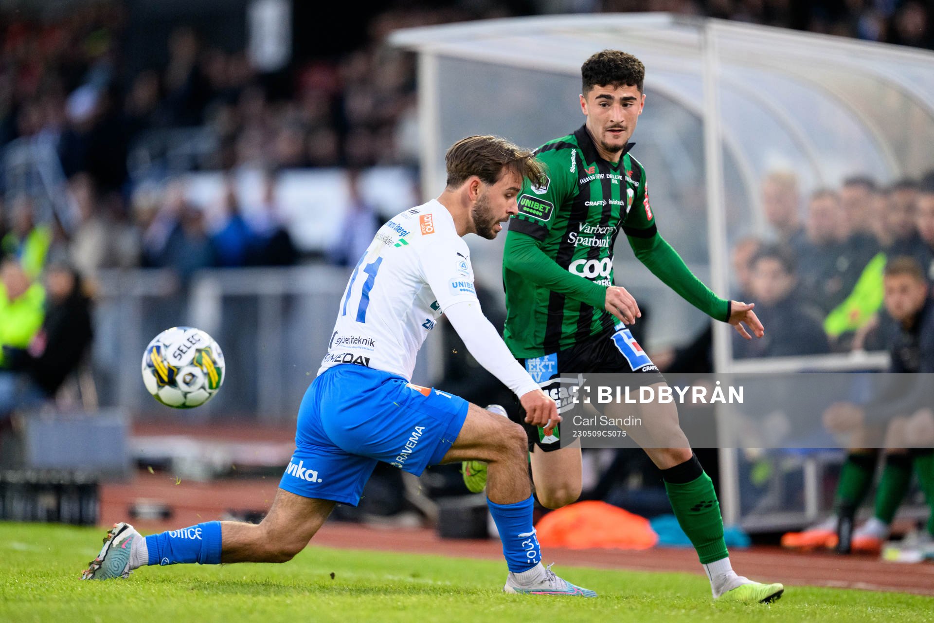 Värnamos Edvin Becirovic och Varbergs Ismet Lushaku