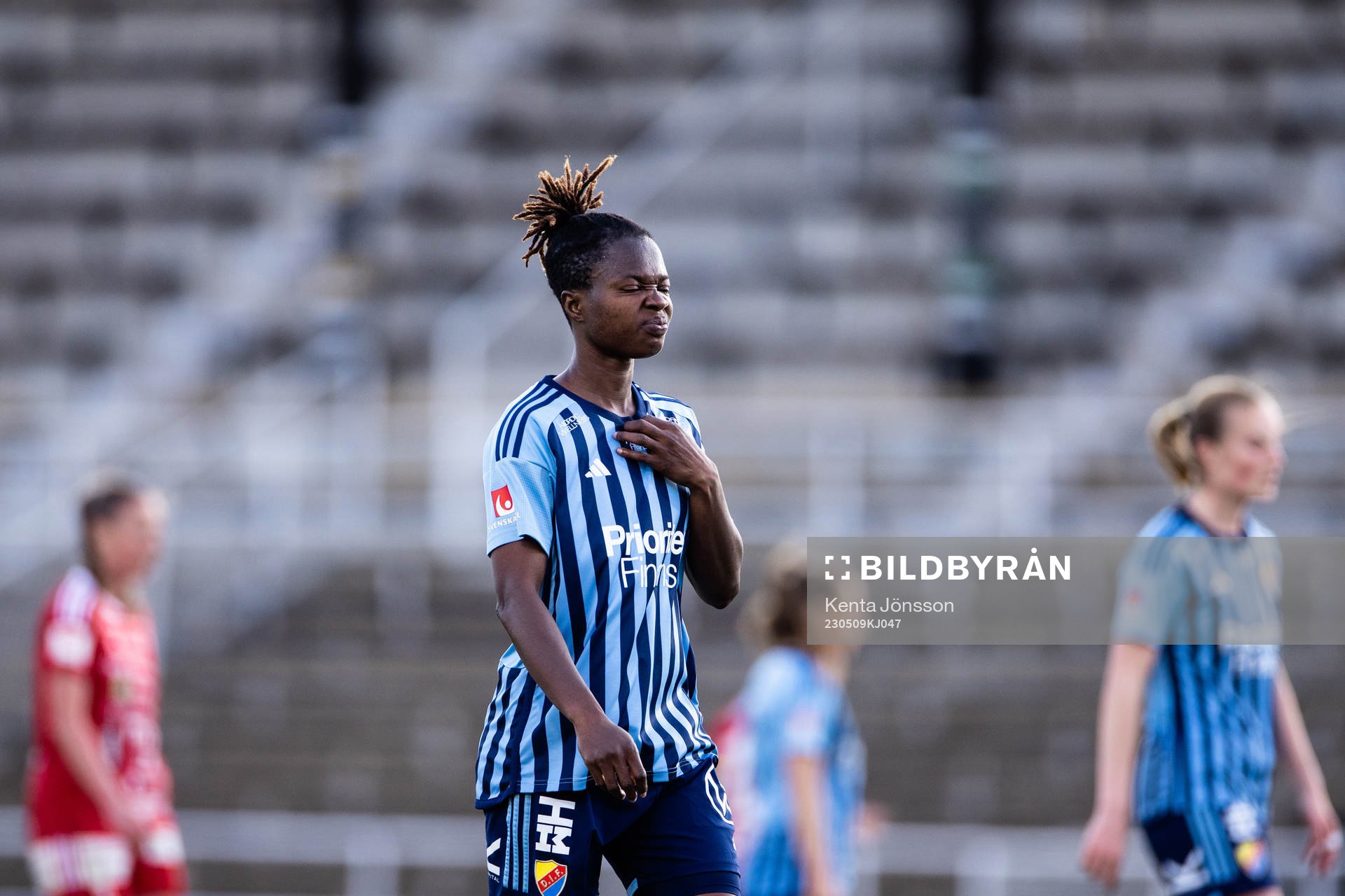 Djurgårdens Portia Boakye deppar