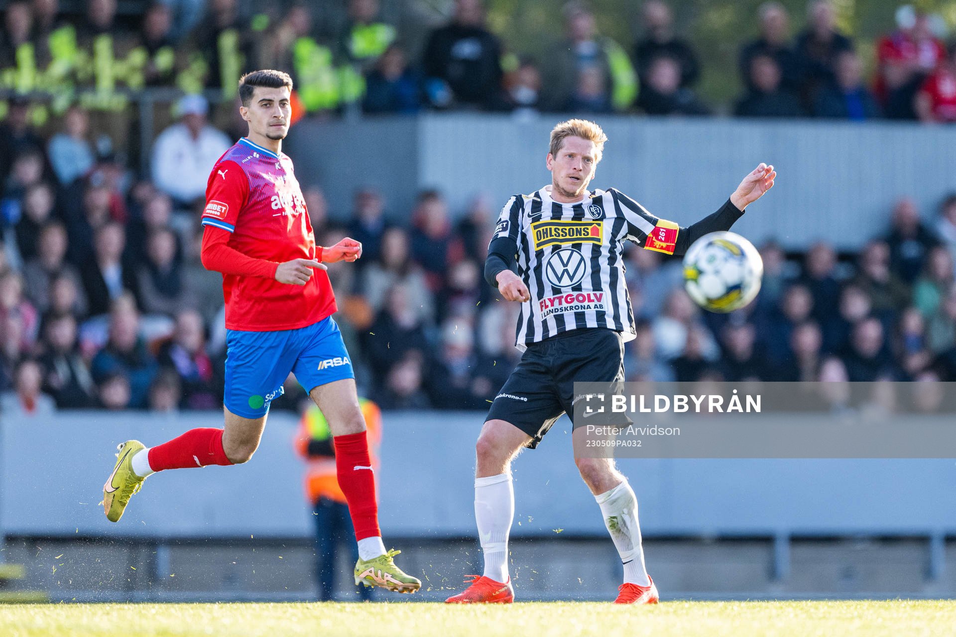 Helsingborgs Amar Muhsin och Landskronas Philip Andersson