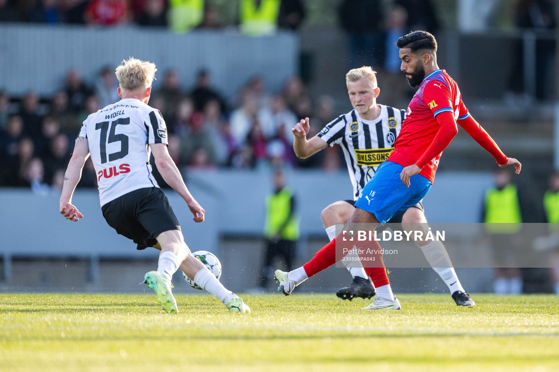 under fotbollsmatchen i Superettan mellan Landskrona och