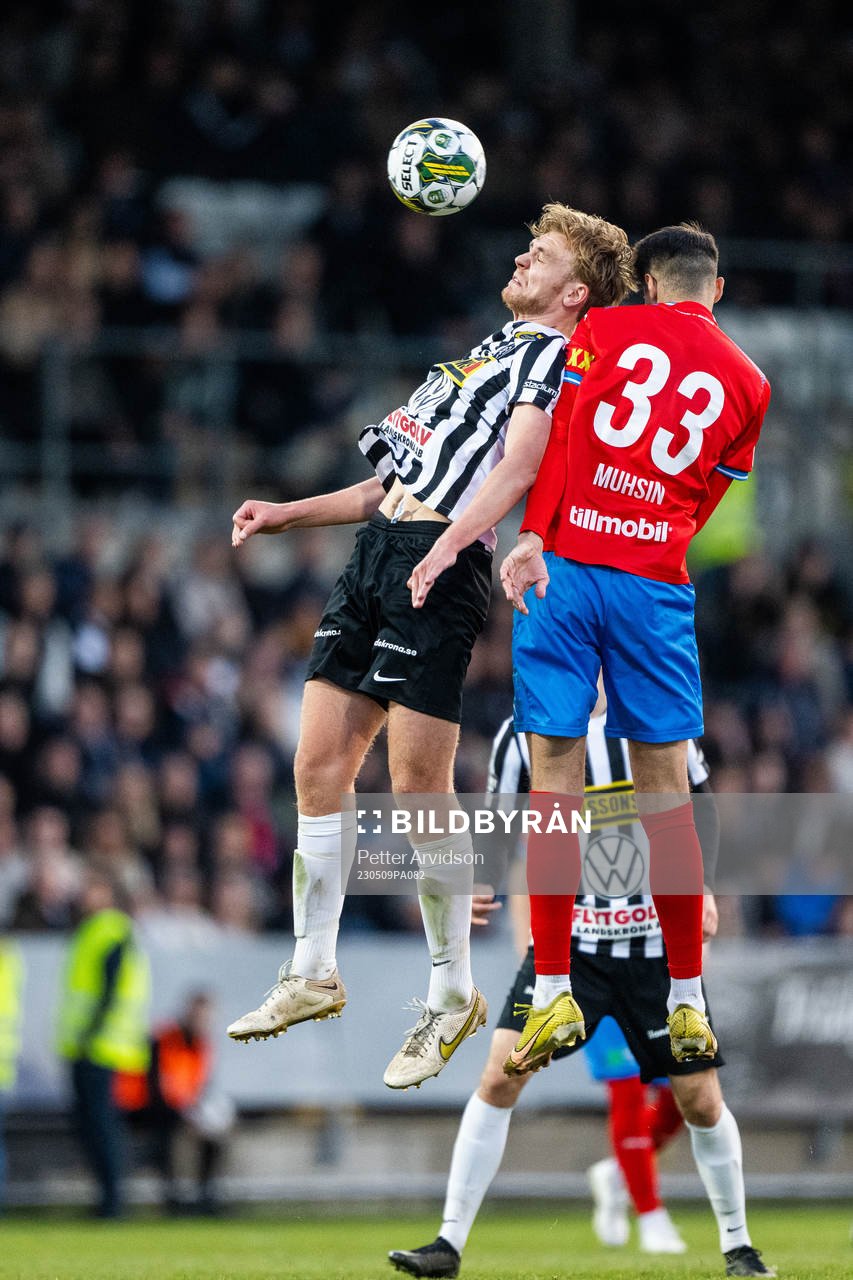 Landskronas Melker Jonsson och Helsingborgs Amar Muhsin