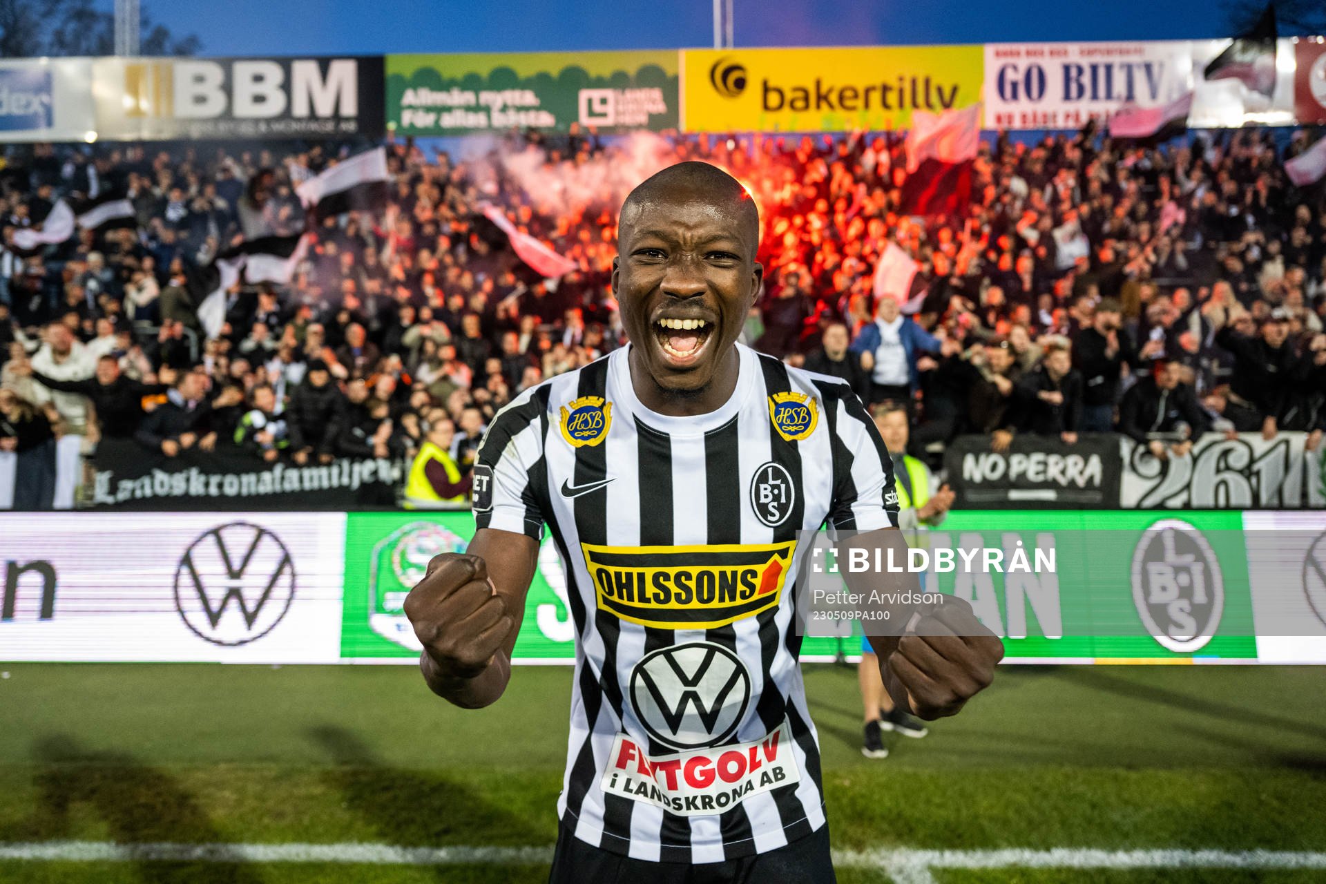 Landskronas Ousmane Diawara jublar