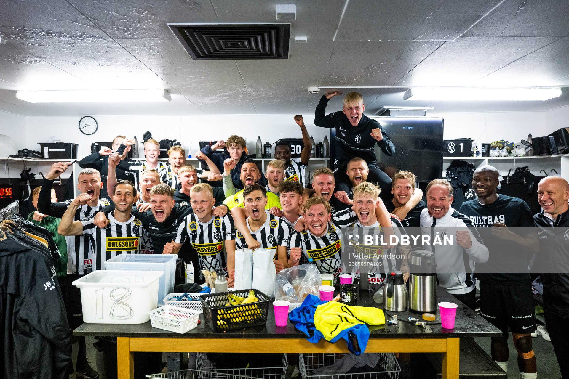 Landskronas spelare jublar