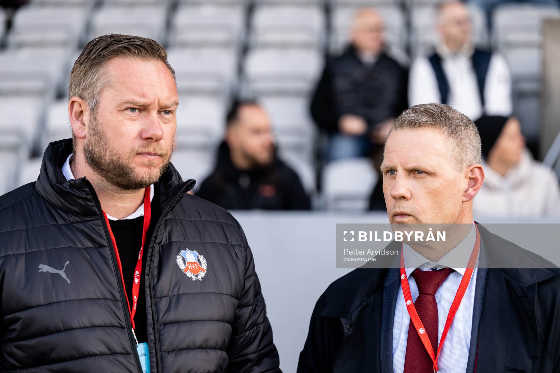 Helsingborgs klubbdirektör Joel Sandborg och ordförande