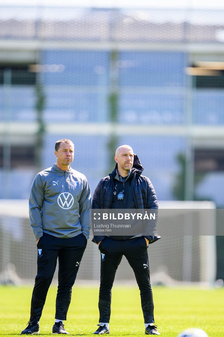 Malmö FFs sportchef Daniel Andersson och tränare Henrik