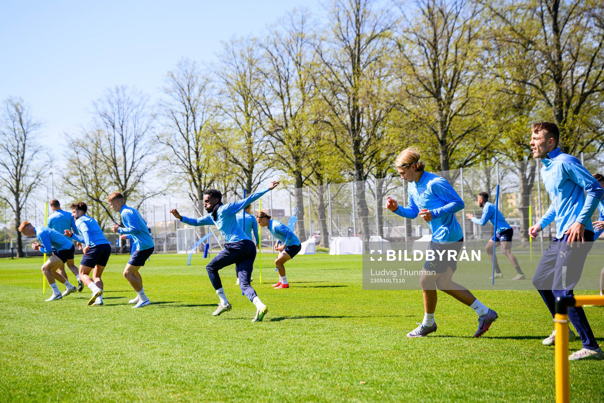 Spelarna värmer upp