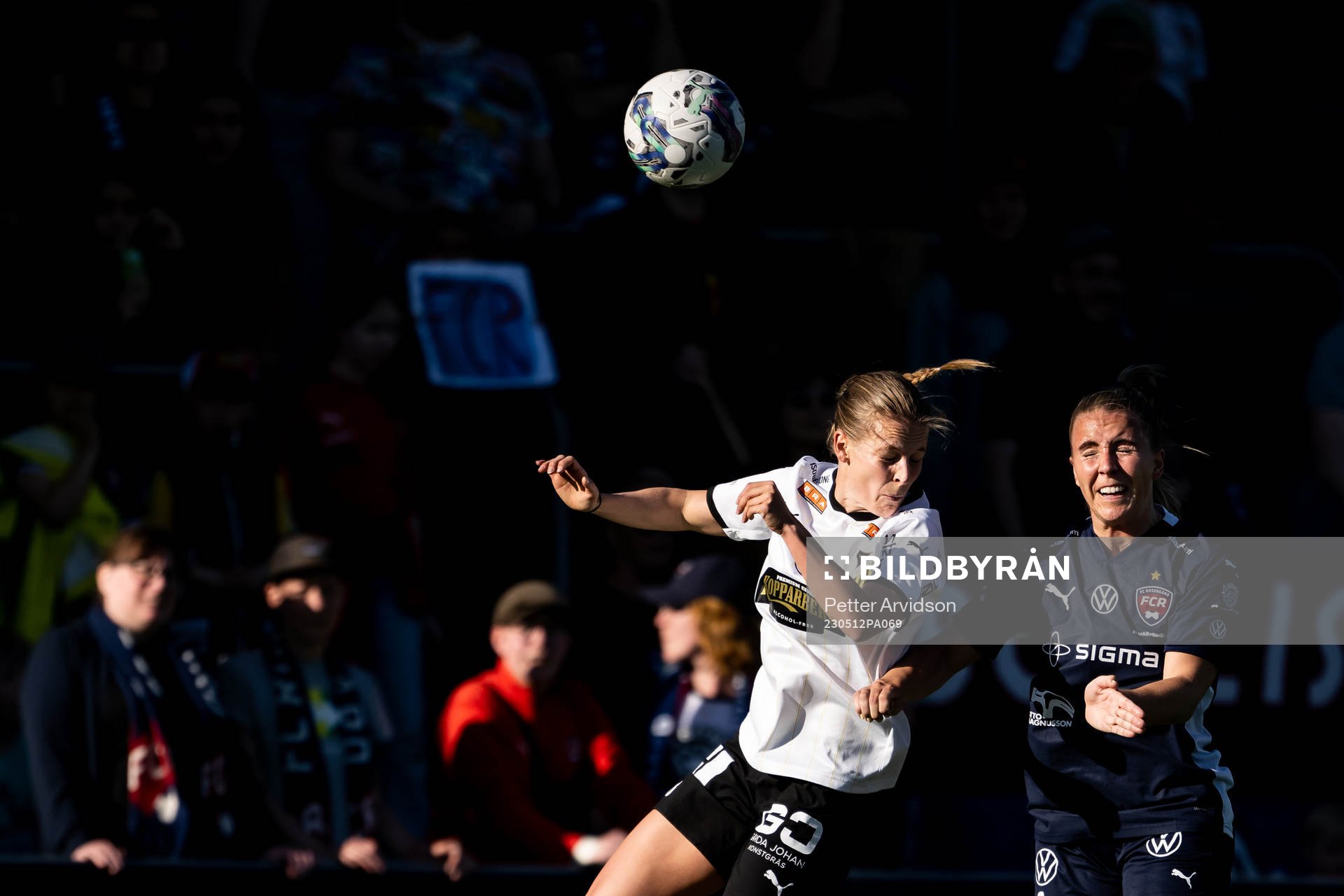 Häckens Anna Anvegård och FC Rosengårds Gudrun