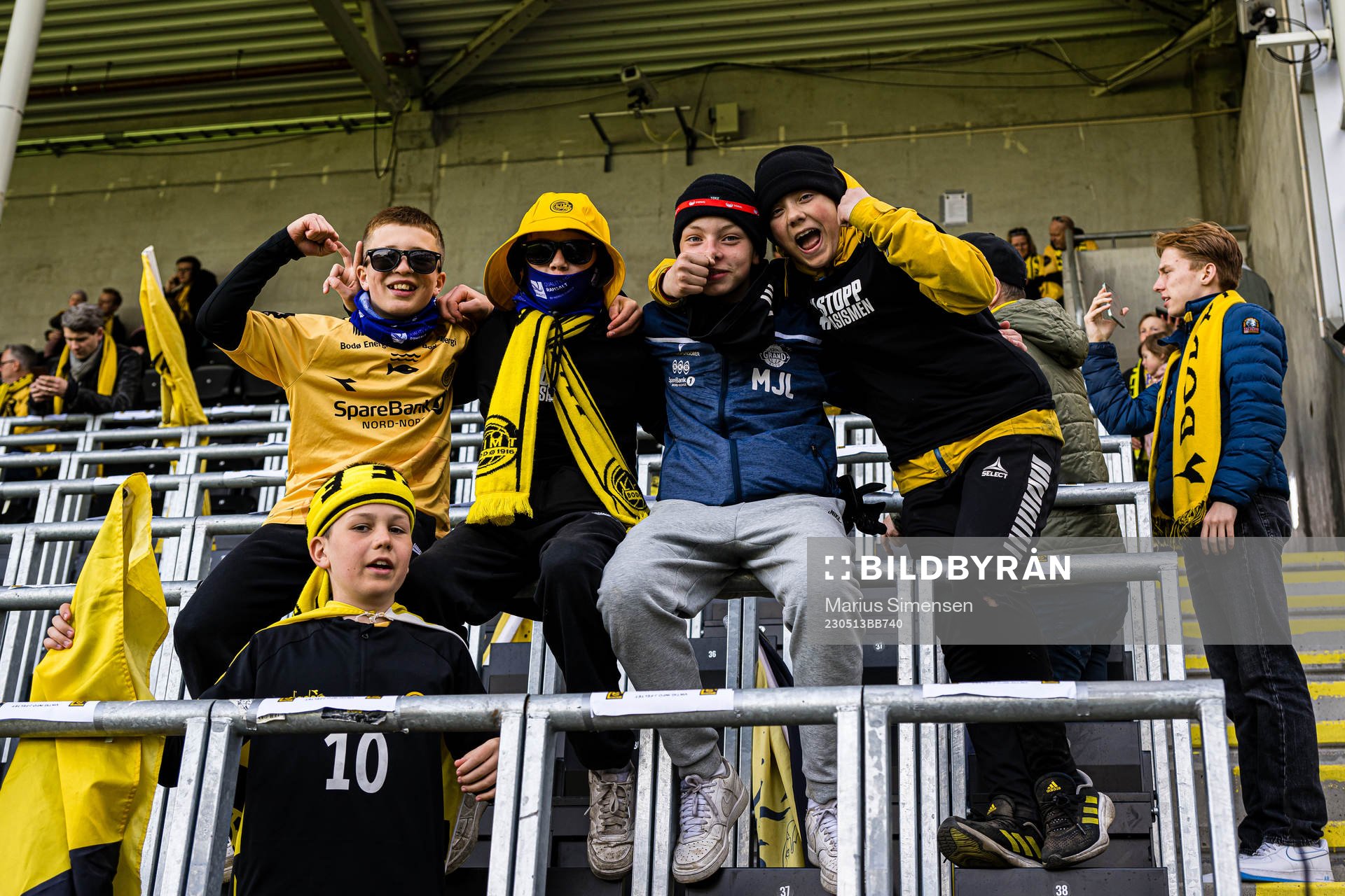 Spectators in the stands