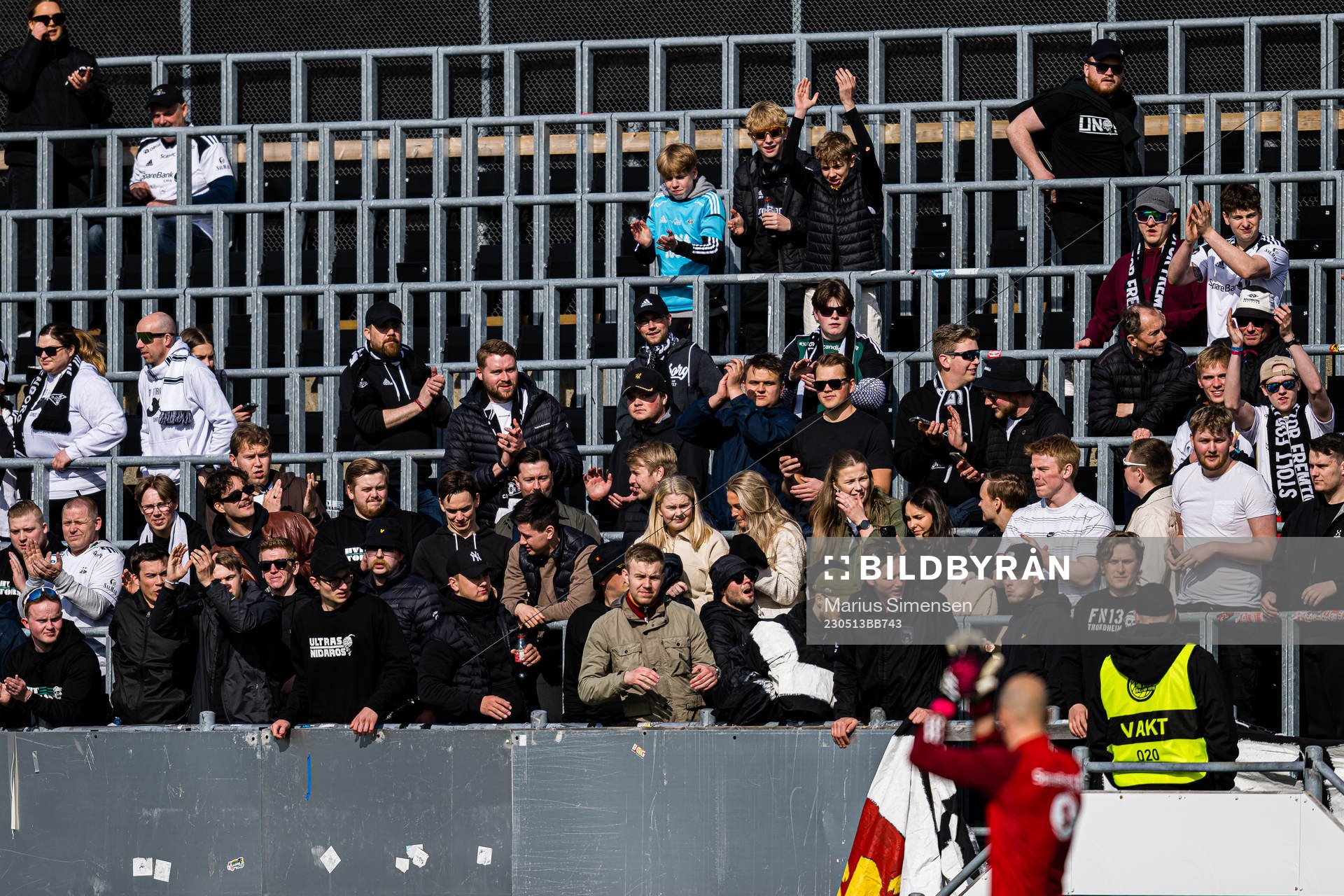 Spectators in the stands