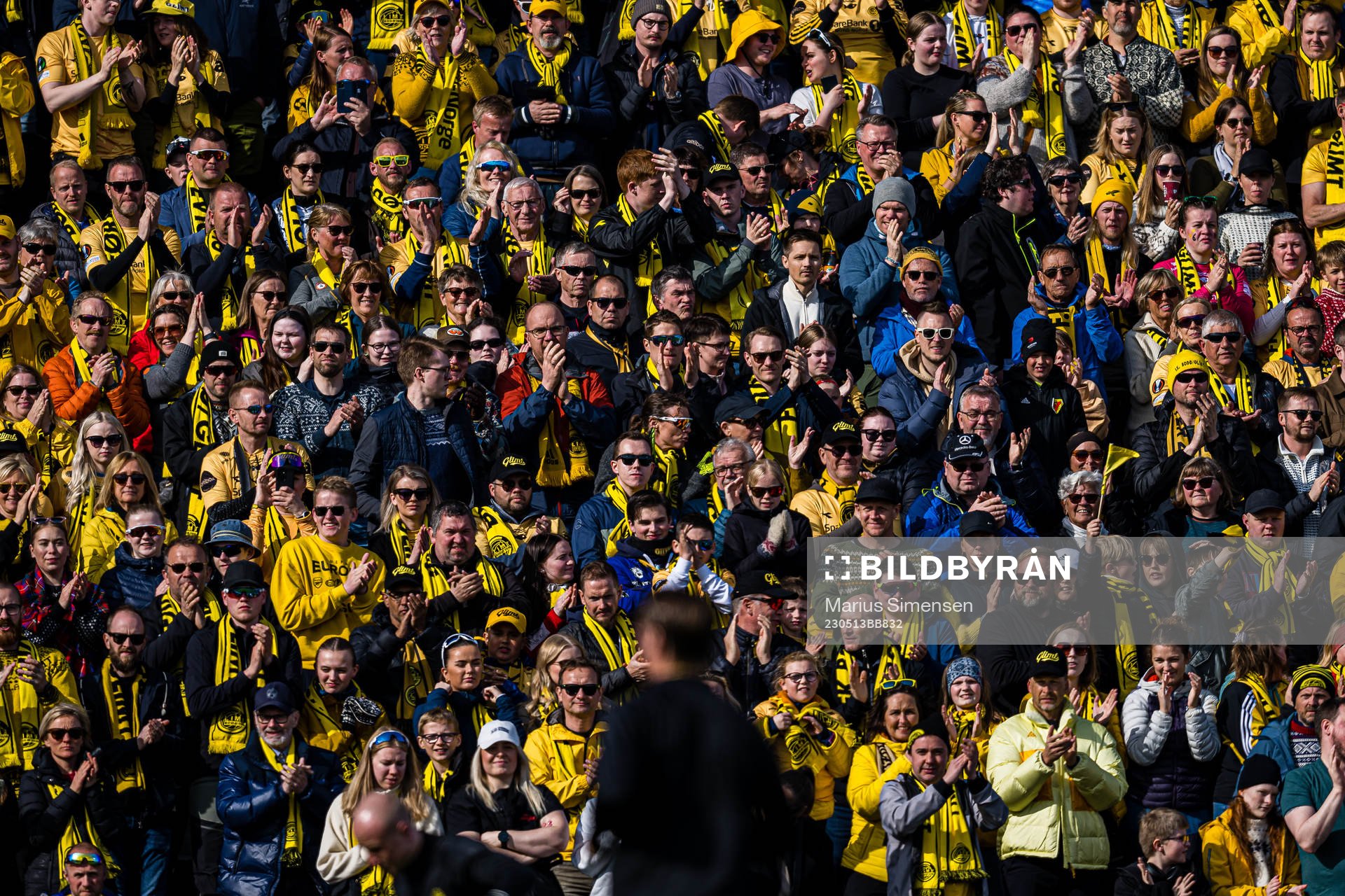 Spectators in the stands