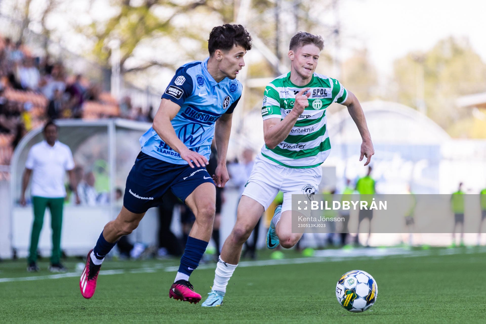 Landskronas Camil Jebara och Västerås SKs Patric Åslund