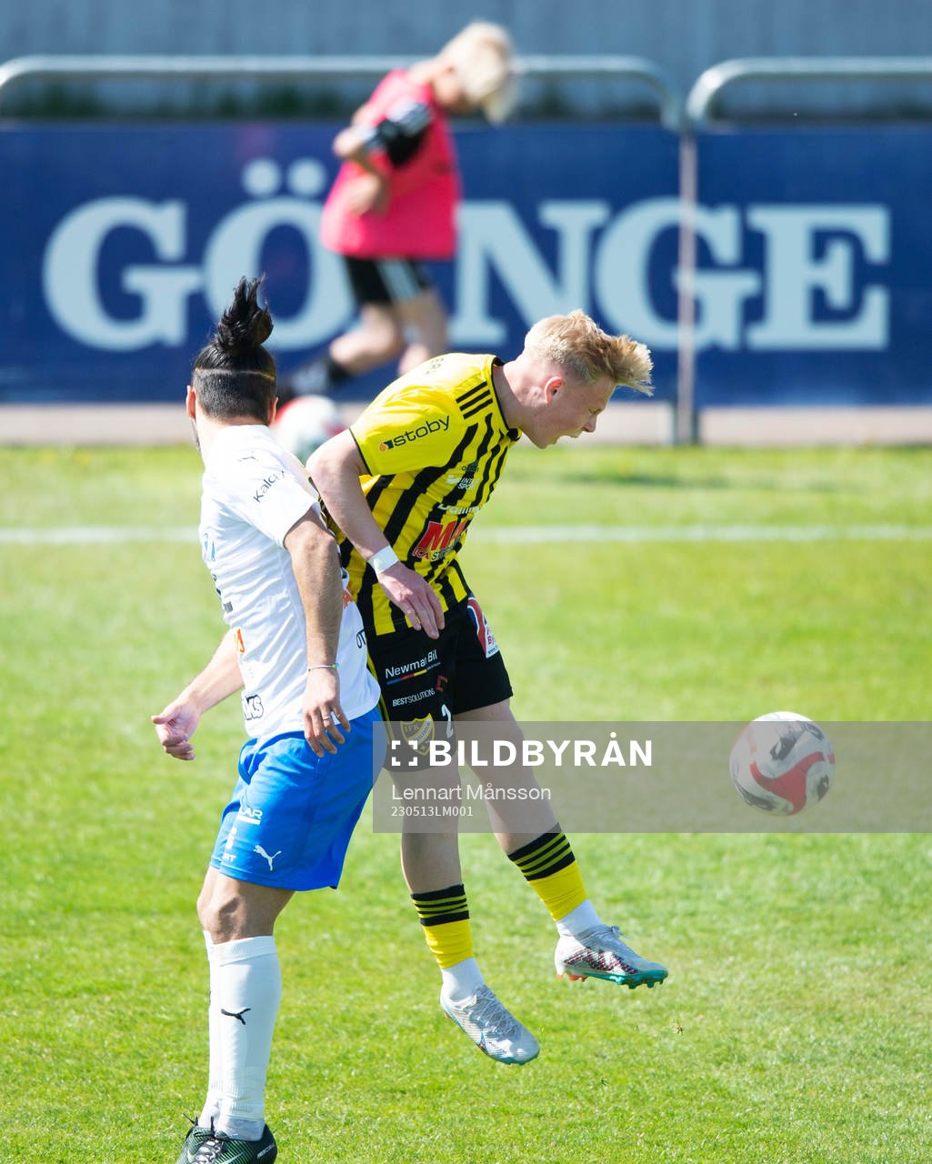 IFK Hässleholms Wictor Willseus i matchen i division 2 mellan IFK Hässleholm och IFK Berga i Hässleholm 13 maj 2023.