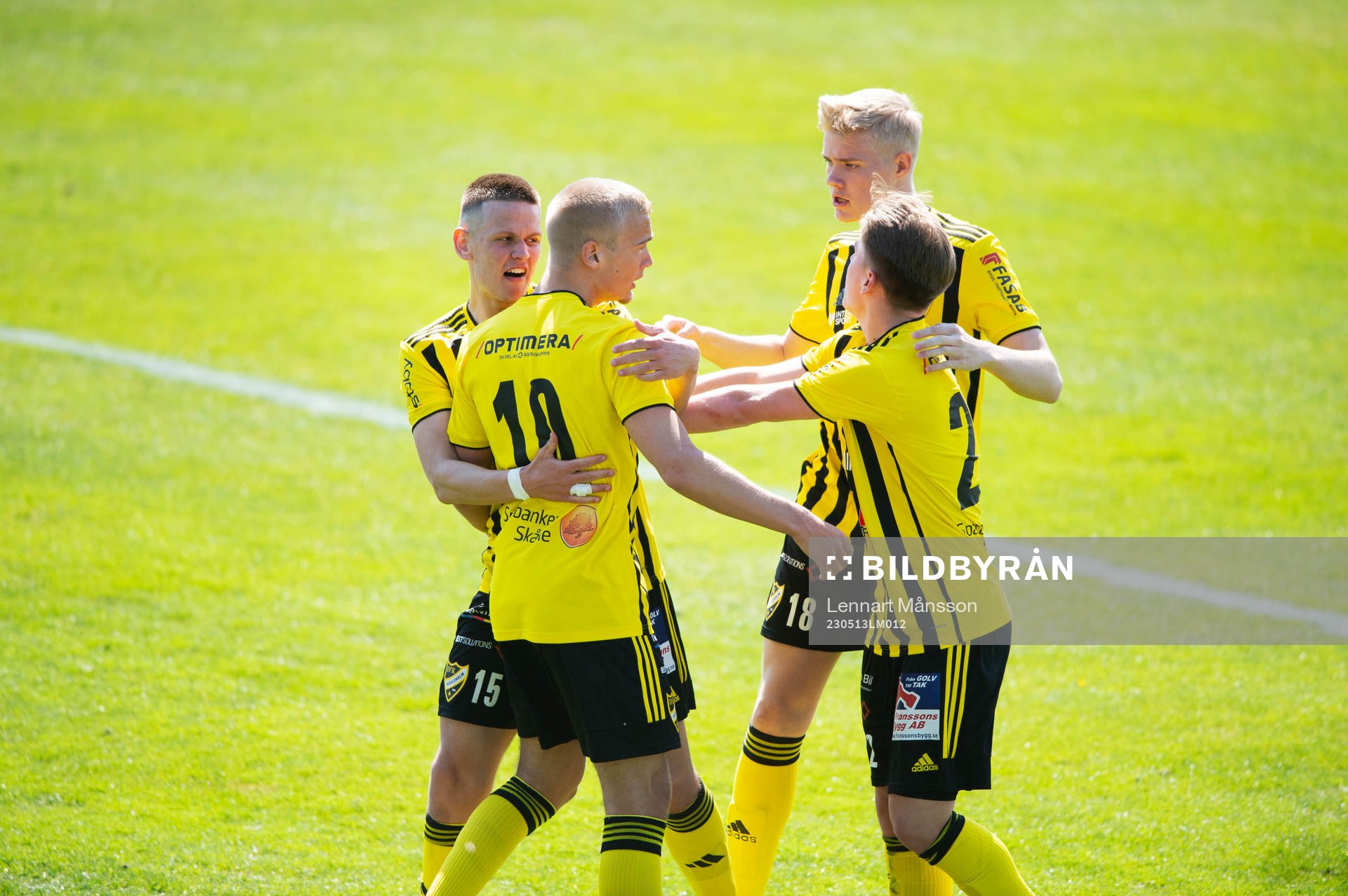 IFK Hässleholms Olle Kjellman Olblad har gjort 1-0 och