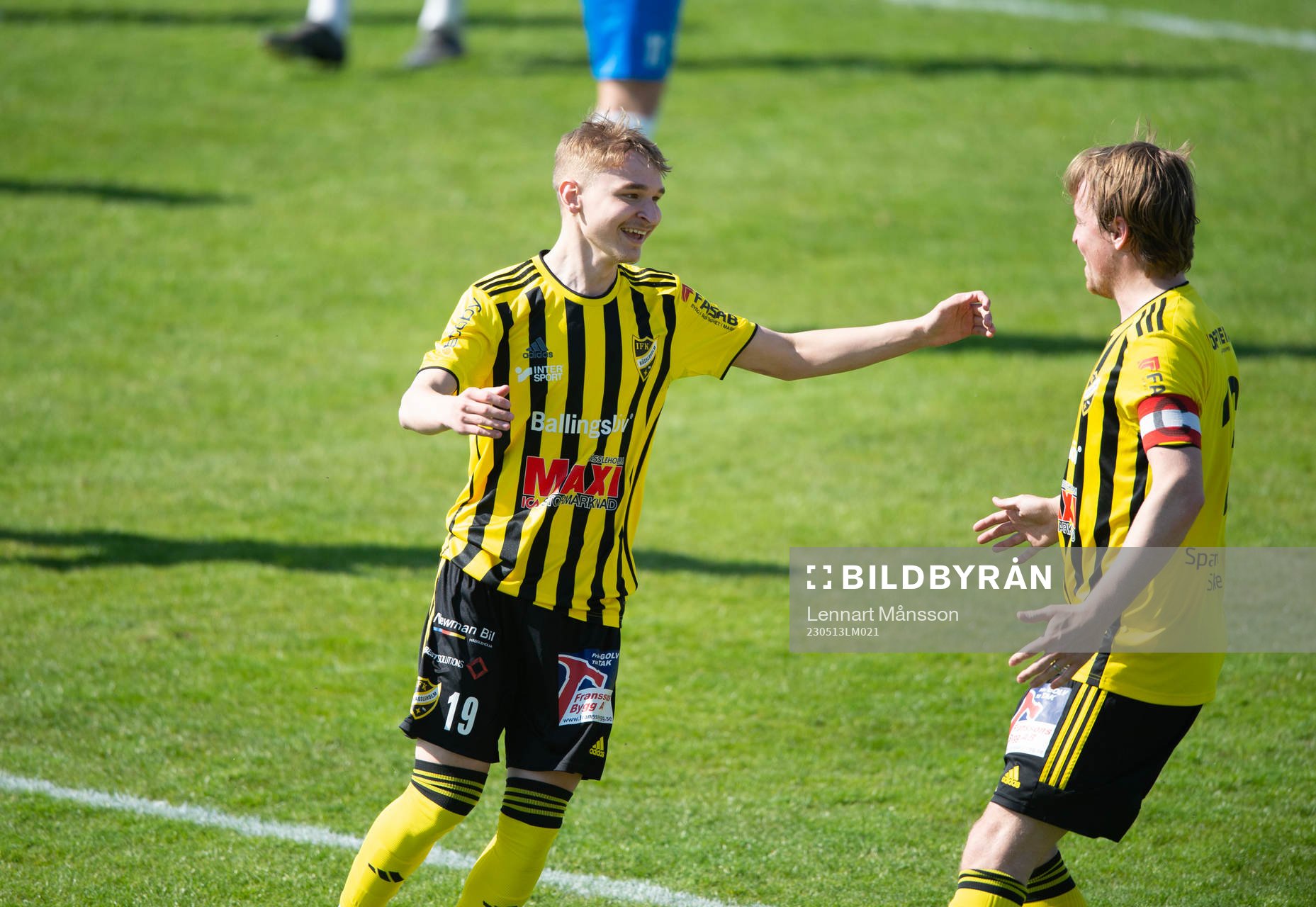 IFK Hässleholms Amir Ramanovski har gjort 2-0 och jublar
