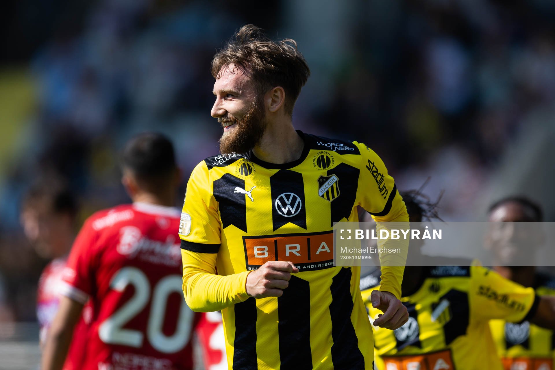 Häckens Simon Sandberg jublar