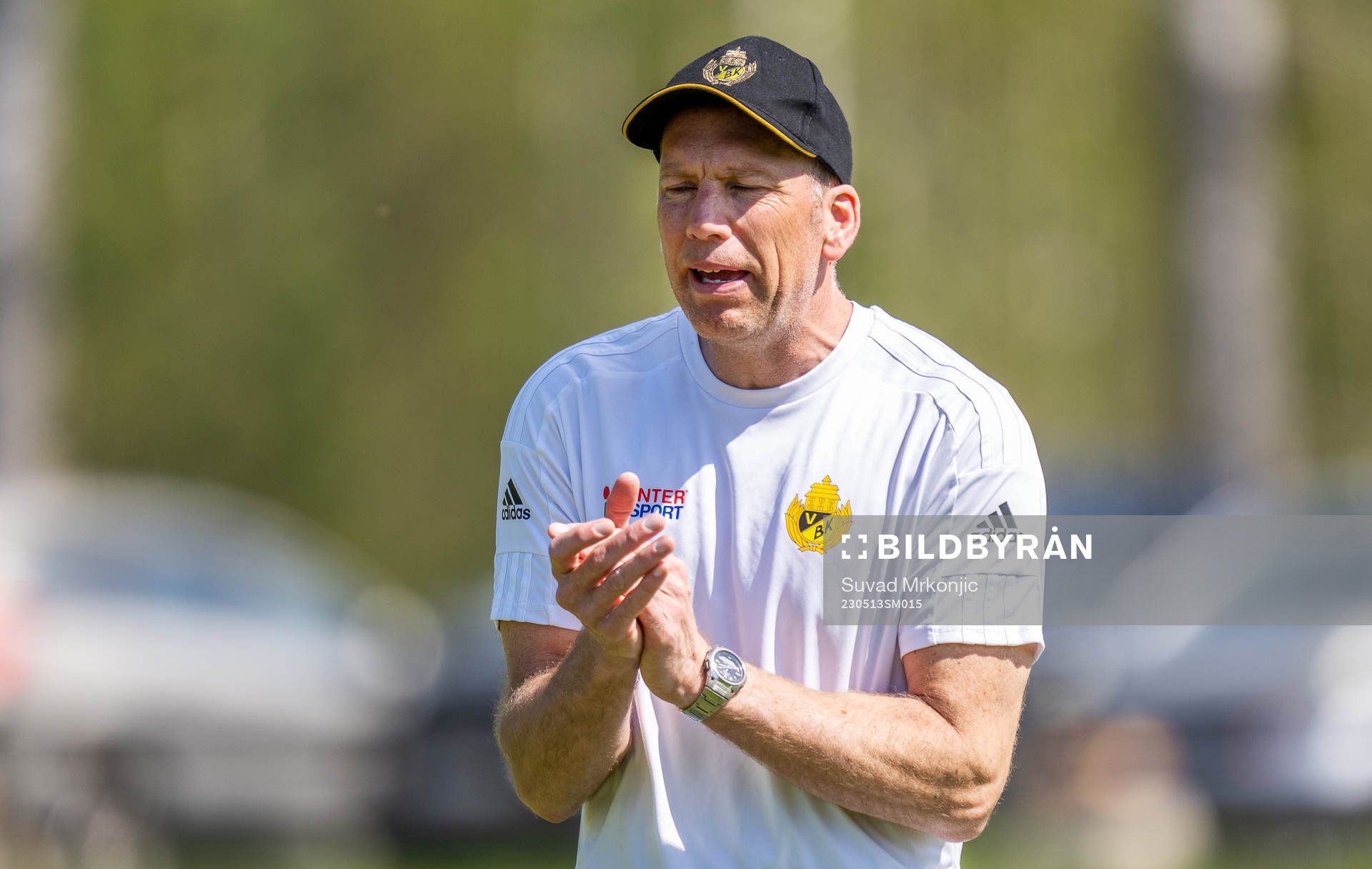 Växjö BKs tränare Fredrik Bild fotbollsmatchen i