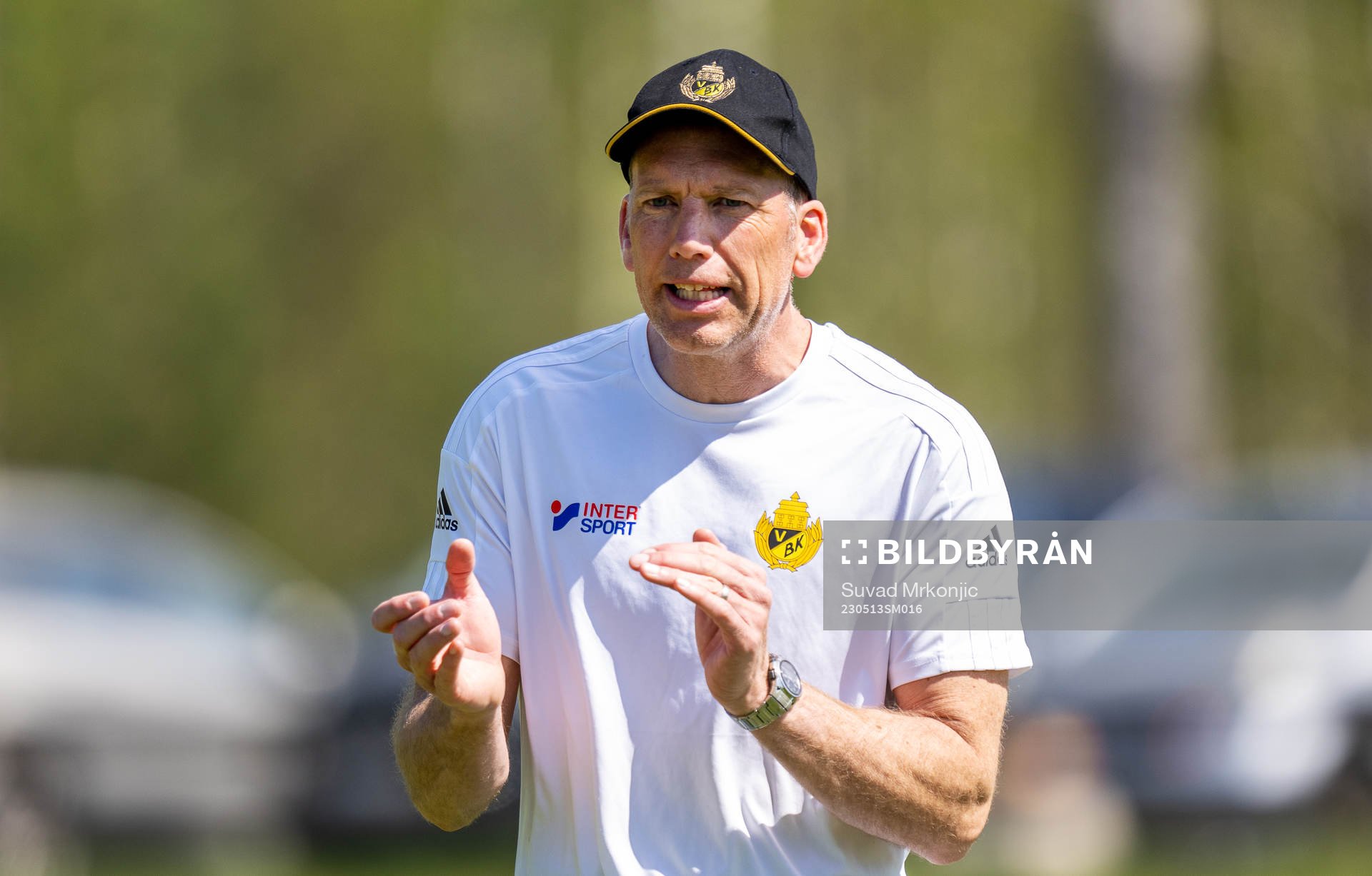 Växjö BKs tränare Fredrik Bild fotbollsmatchen i