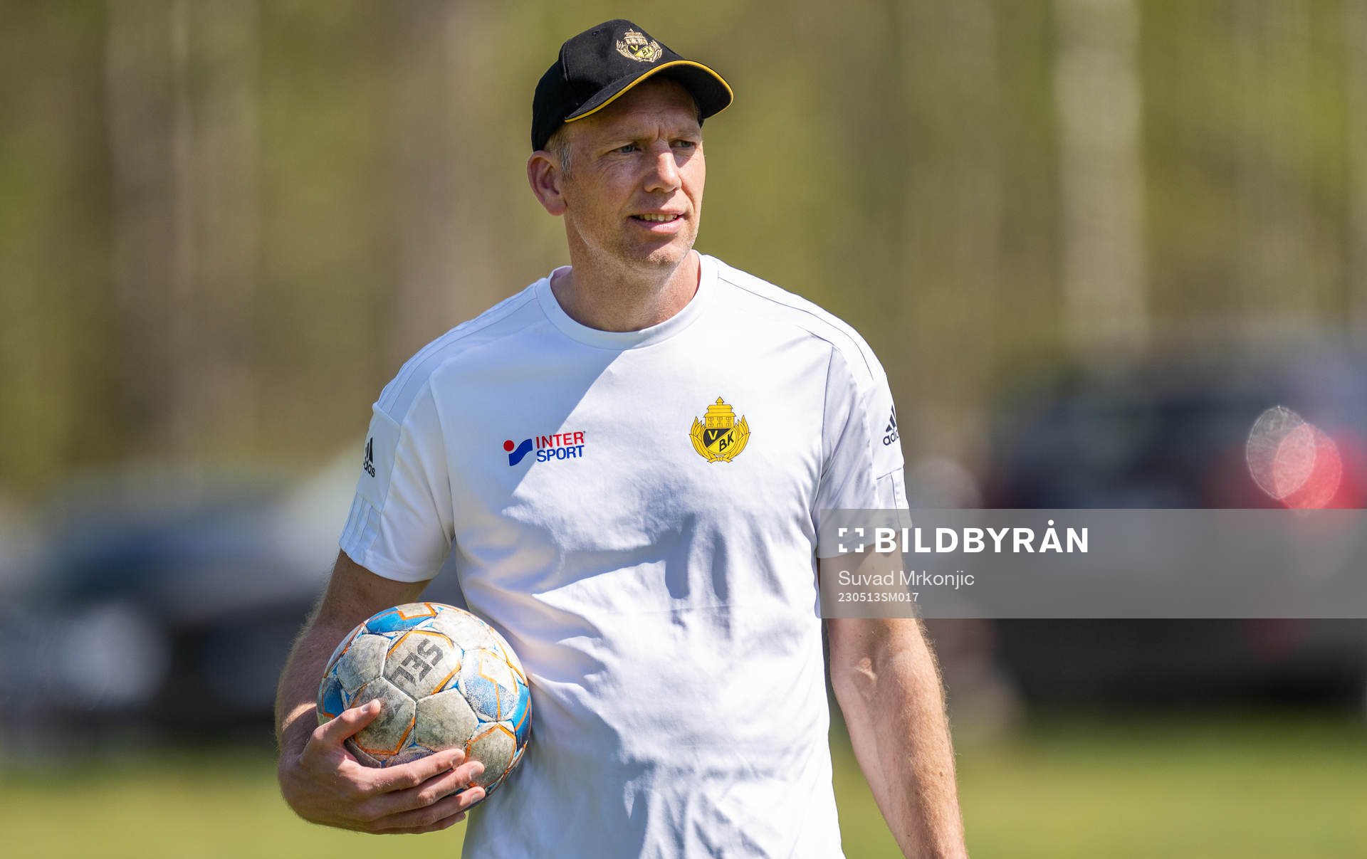 Växjö BKs tränare Fredrik Bild fotbollsmatchen i division 3 sydöstra götaland mellan Växjö Norra och Växjö BK den 13 maj 2023 i Växjö.