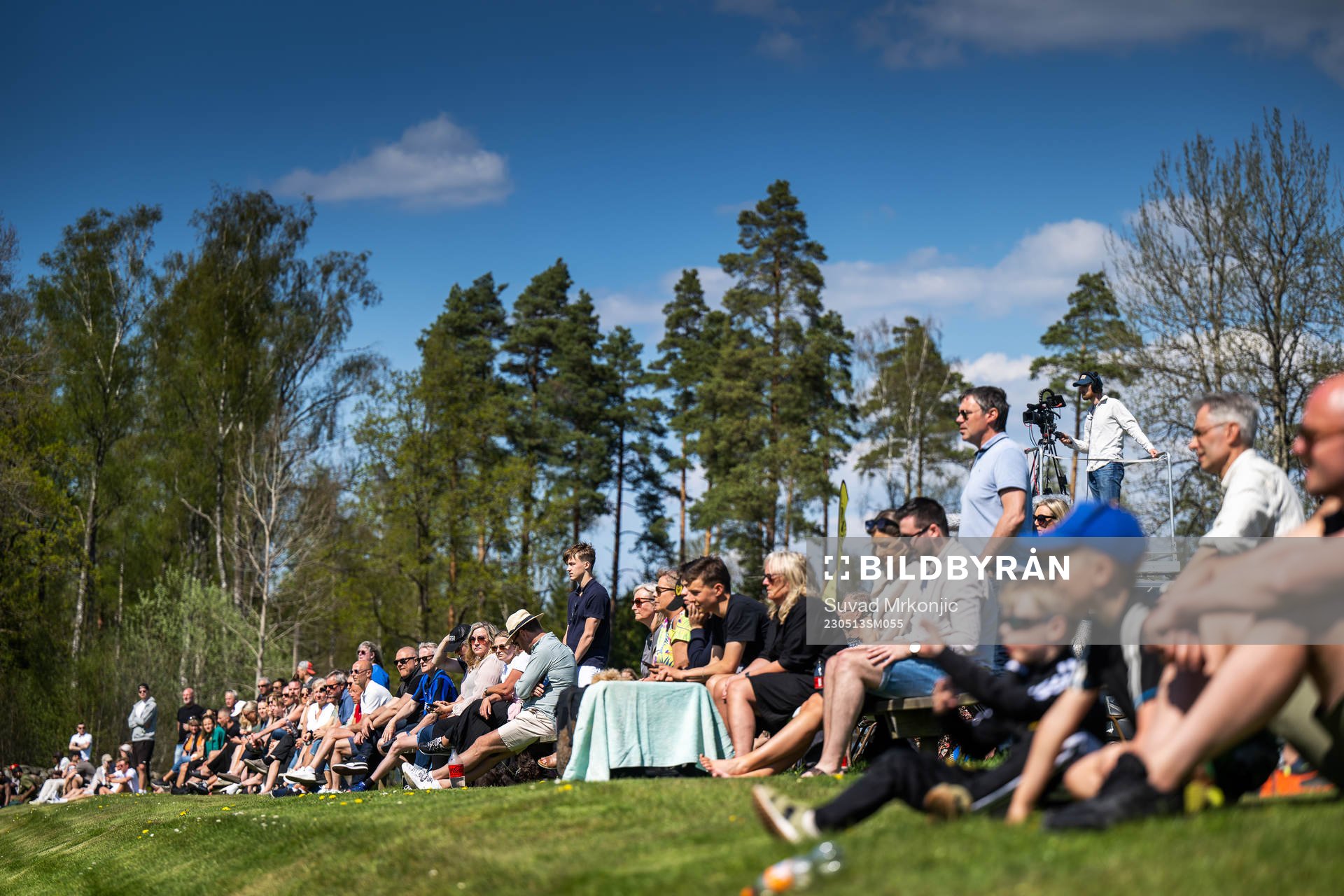 Publiken under fotbollsmatchen i division 3 sydöstra götaland mellan Växjö Norra och Växjö BK den 13 maj 2023 i Växjö. 