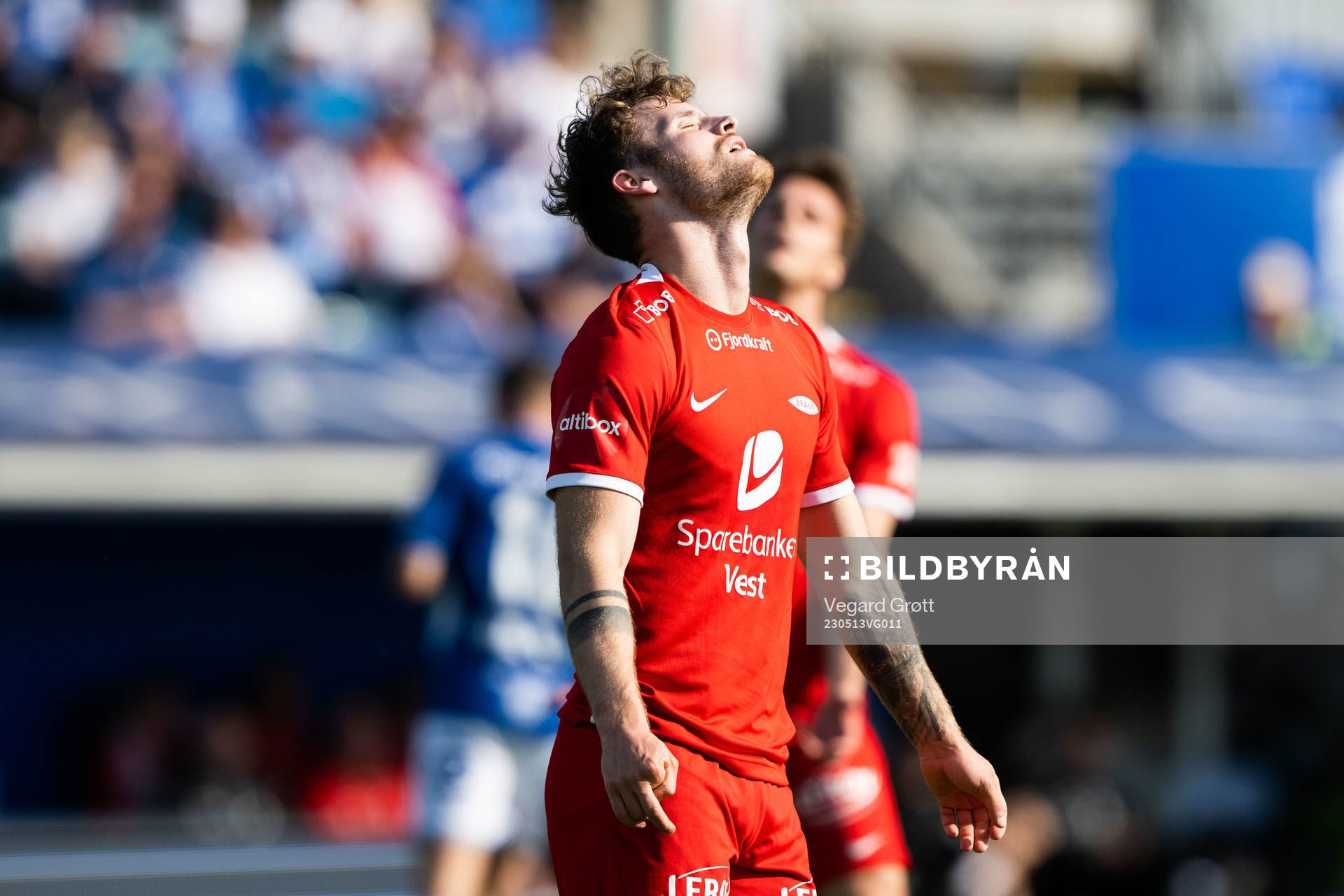 Ole Didrik Blomberg of Brann looks dejected