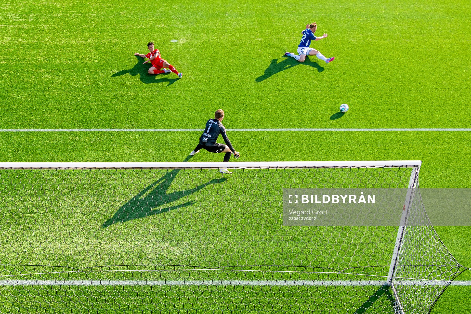 Svenn Crone and goalkeeper Mathias Dyngeland of Brann and