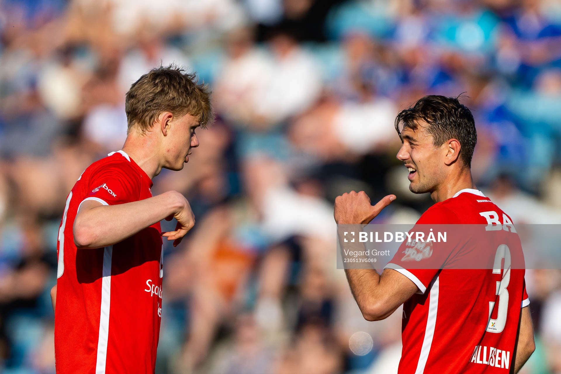 Rasmus Holten and Fredrik Pallesen Knudsen of Brann