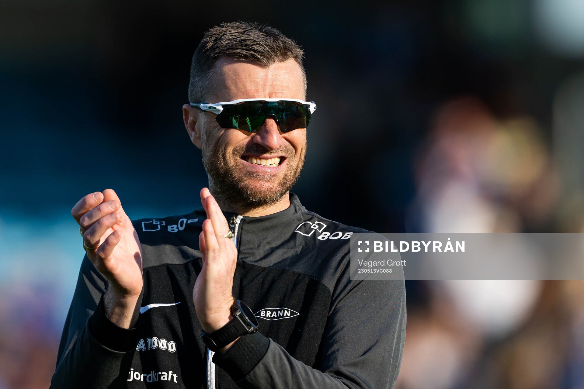 Eirik Horneland, head coach of Brann, after the Eliteserien football match between Sarpsborg 08 and Brann on May 13, 2023 in Sarpsborg. 