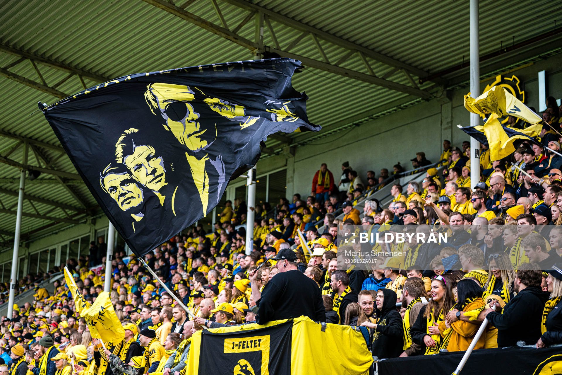 Spectators in the stands