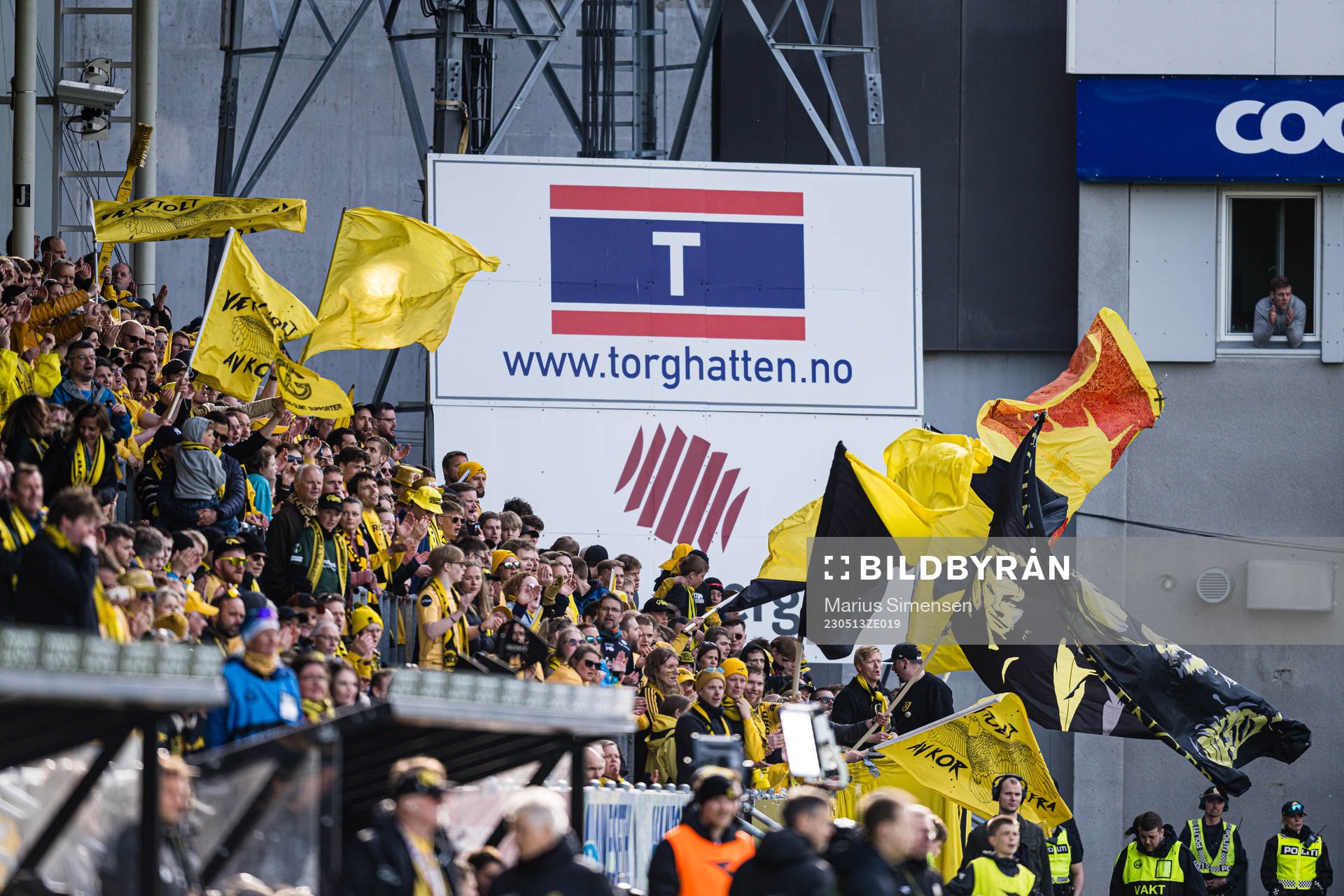 Spectators in the stands
