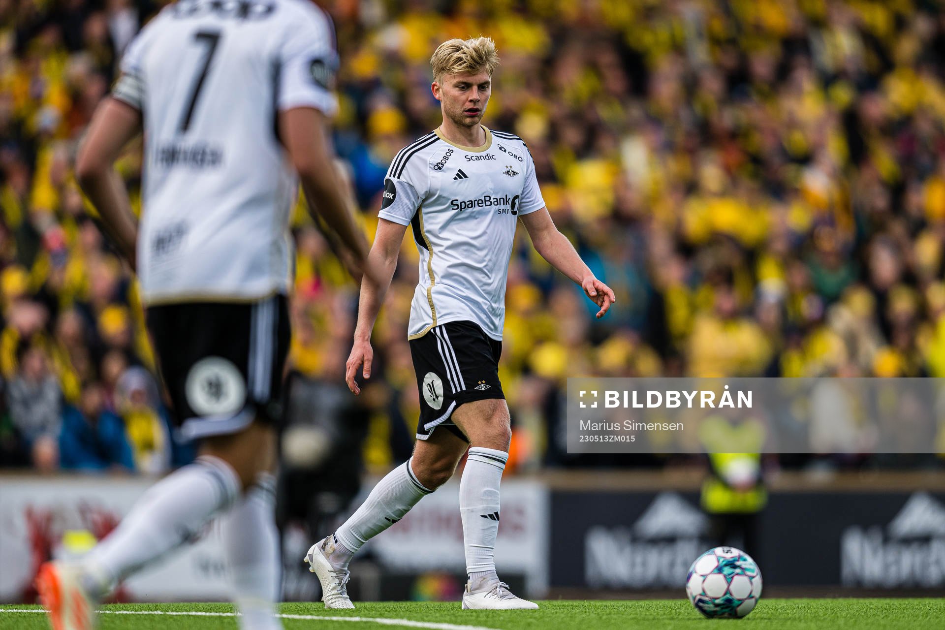 Tobias Børkeeiet of Rosenborg during the Eliteserien match between Bodø/Glimt and Rosenborg on May 13, 2023 in Bodø.