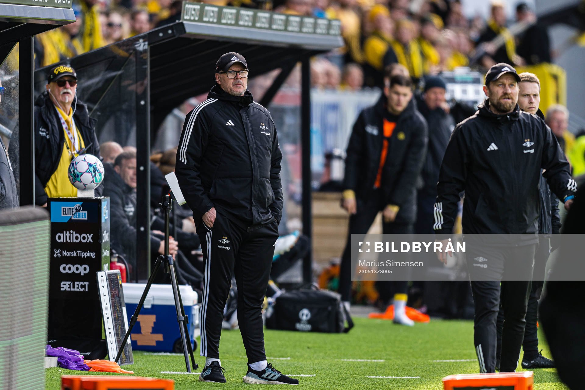 Kjetil Rekdal, head coach of Rosenborg, during the Eliteserien match between Bodø/Glimt and Rosenborg on May 13, 2023 in Bodø.