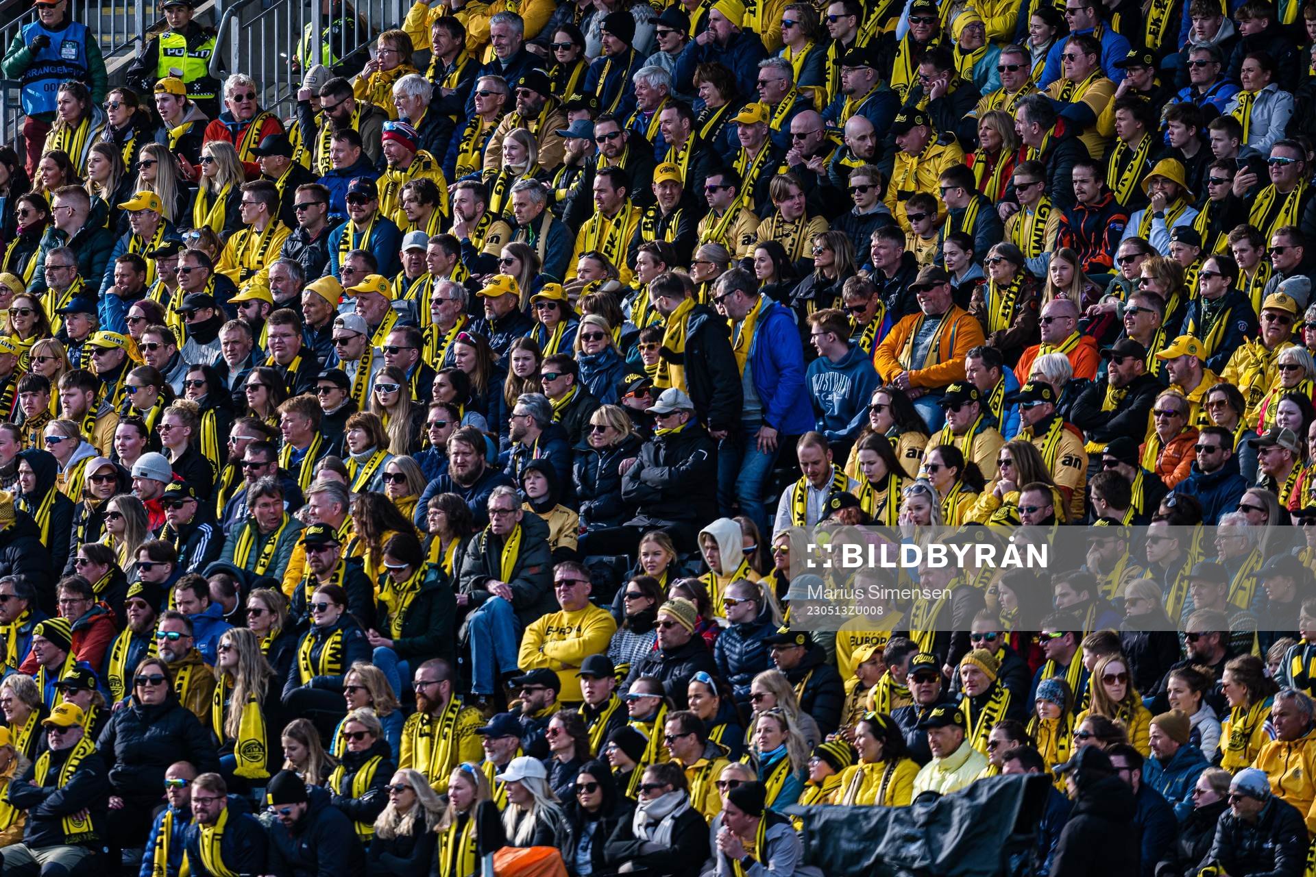 Spectators in the stands