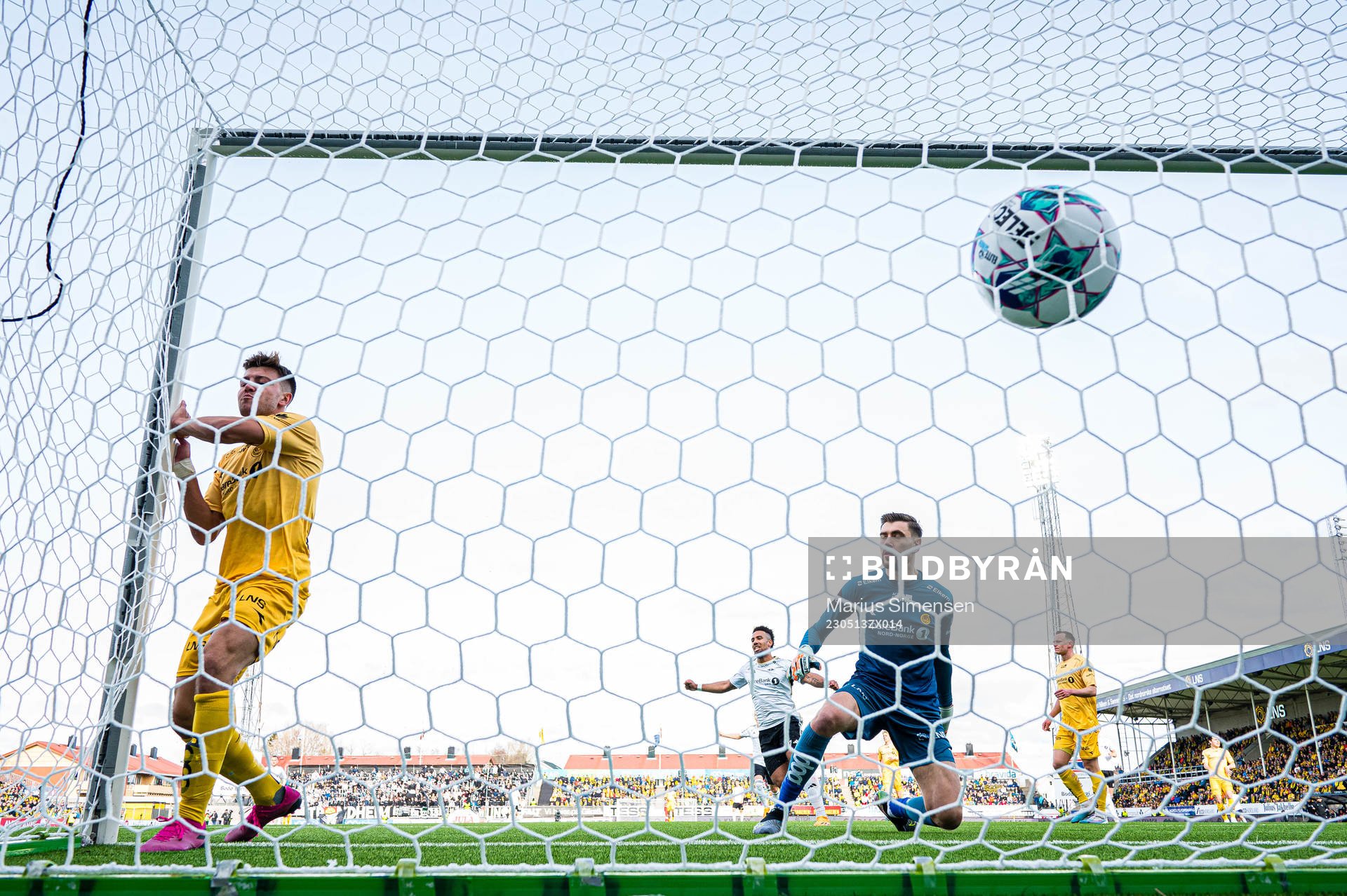 Sverre Halseth Nypan of Rosenborg (not pictured) scores the