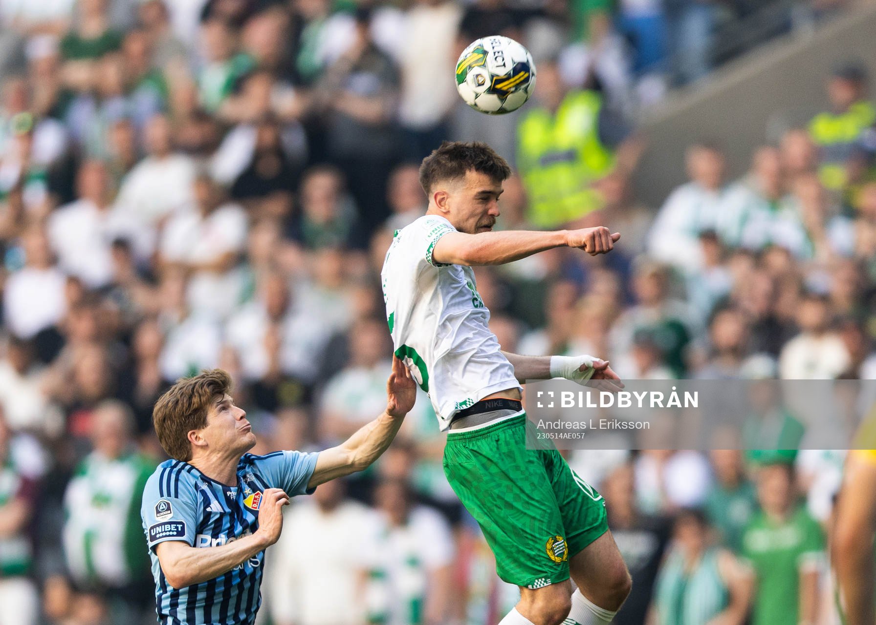 Djurgårdens Oliver Berg och Hammarbys Pavle Vagic