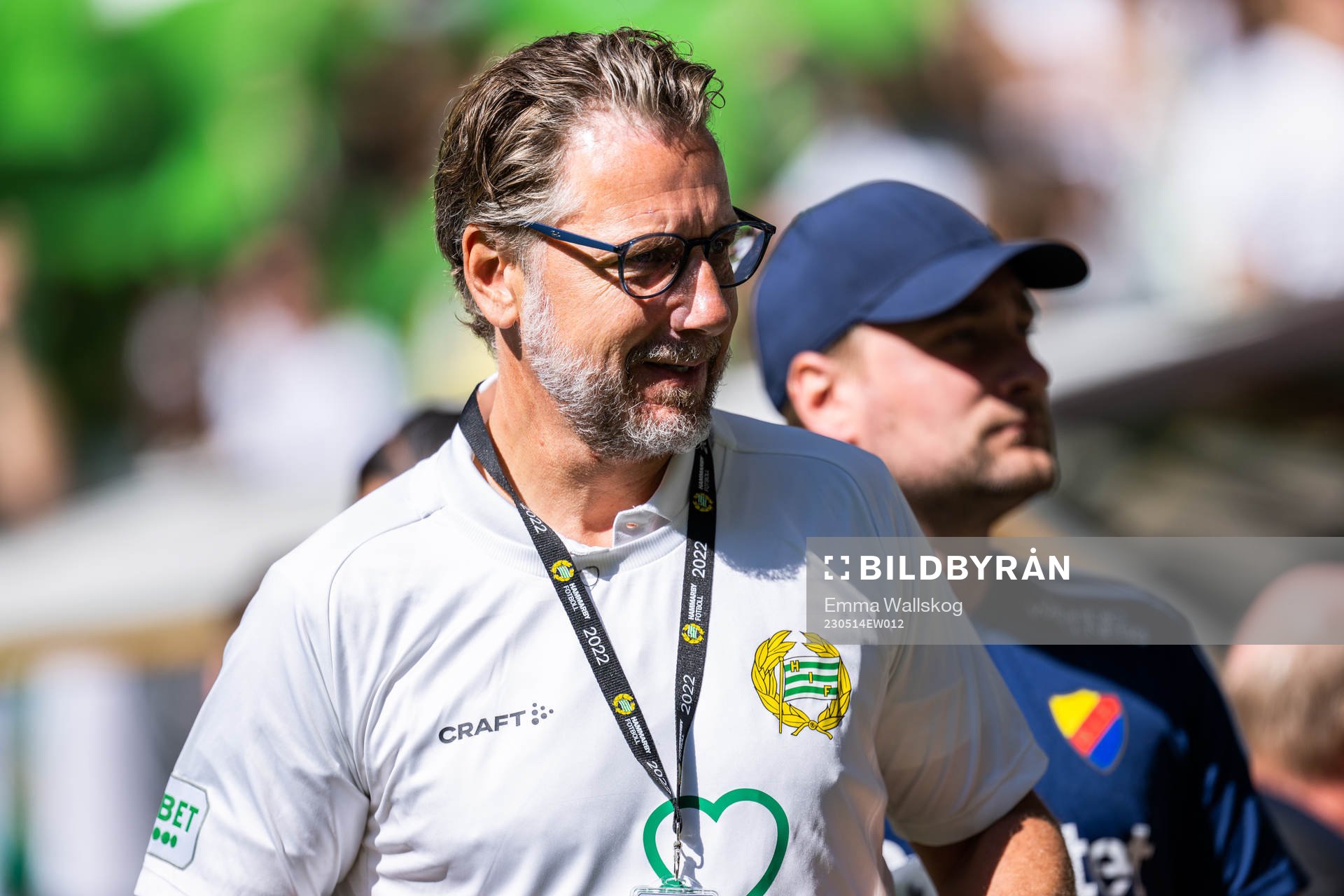 Hammarbys sportchef Jesper Jansson inför fotbollsmatchen i Allsvenskan mellan Hammarby och Djurgården den 14 maj 2023 i Stockholm. 