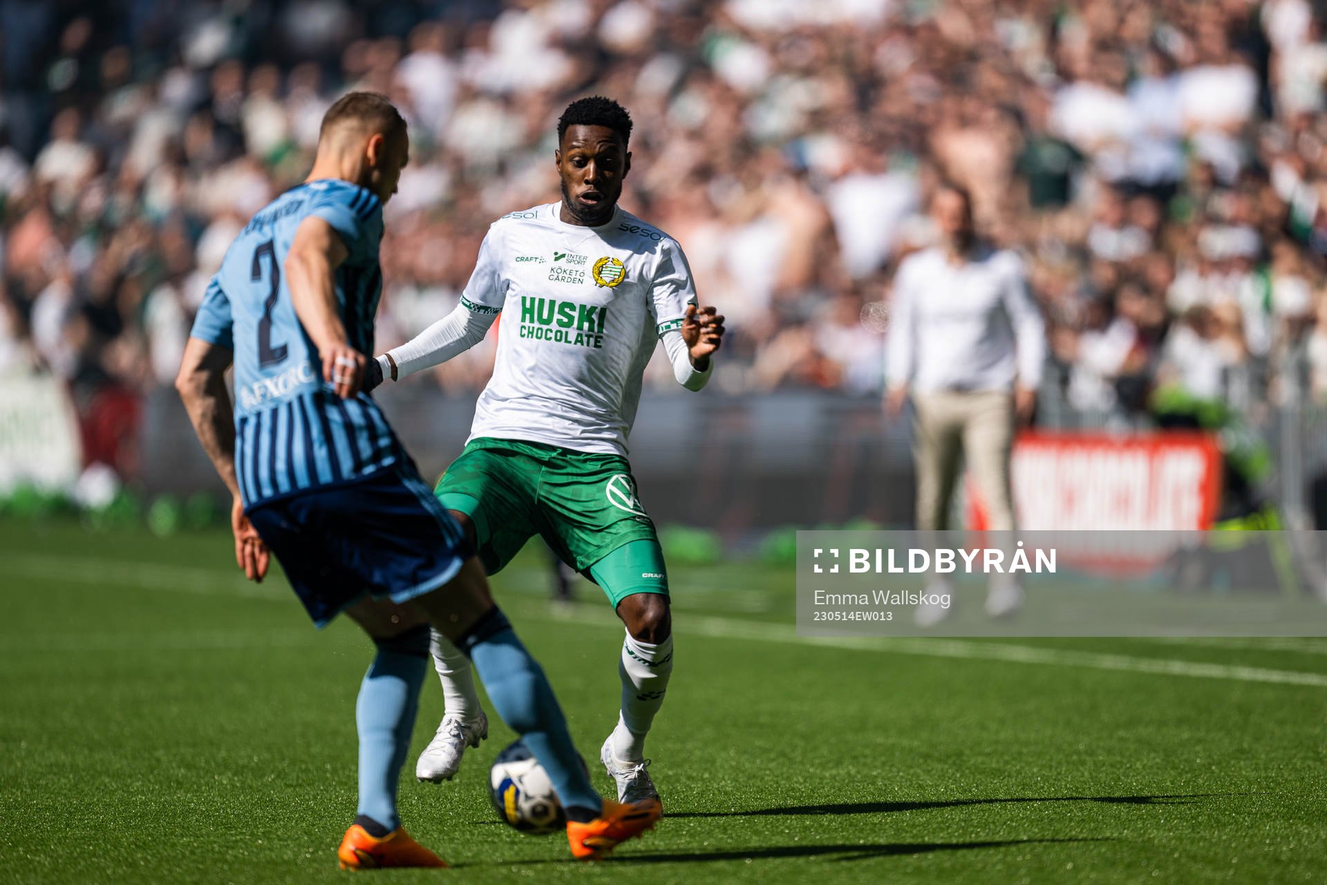 Djurgårdens Piotr Johansson och Hammarbys Shaquille Pinas