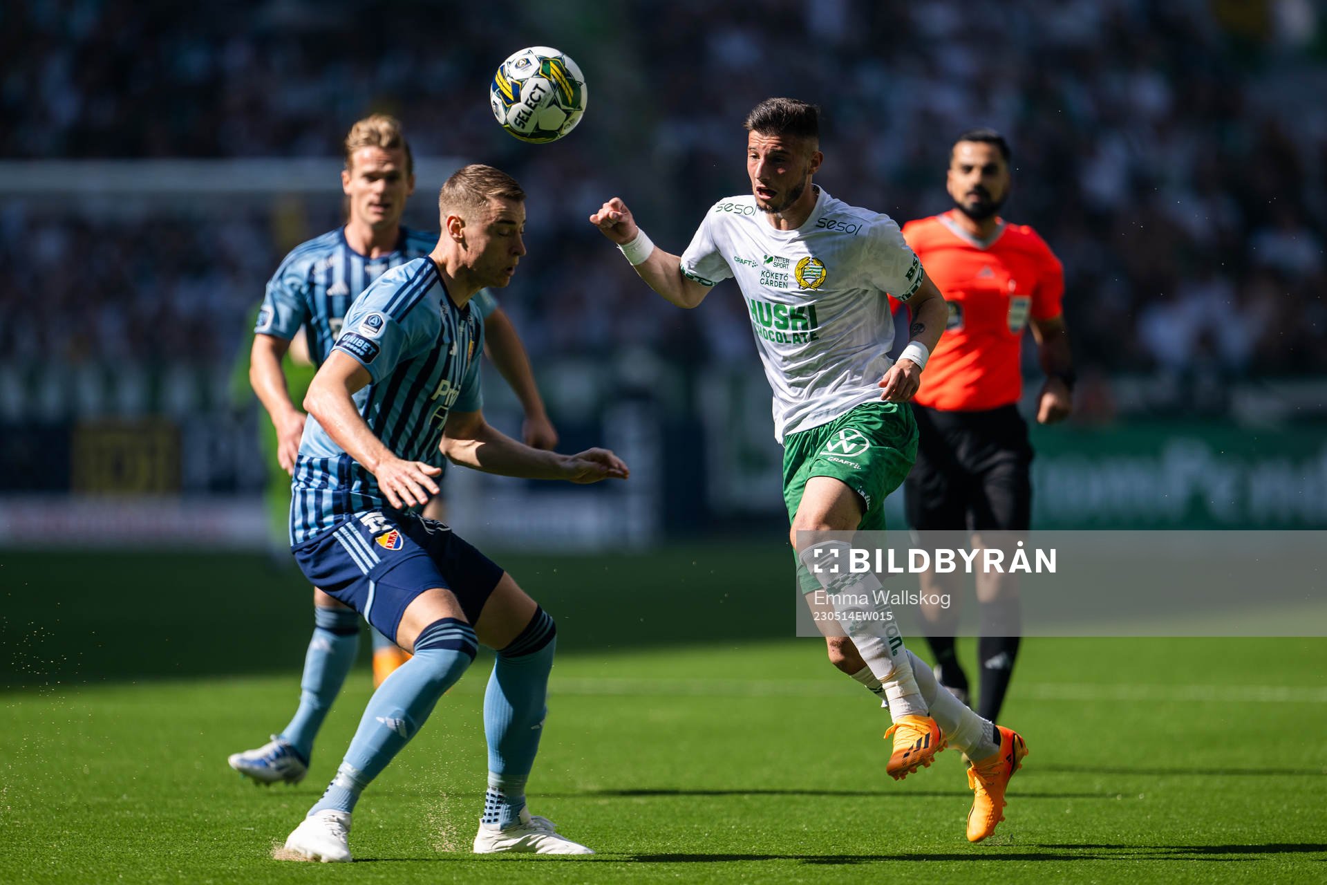 Djurgårdens Jesper Löfgren och Hammarbys Viktor Djukanovic