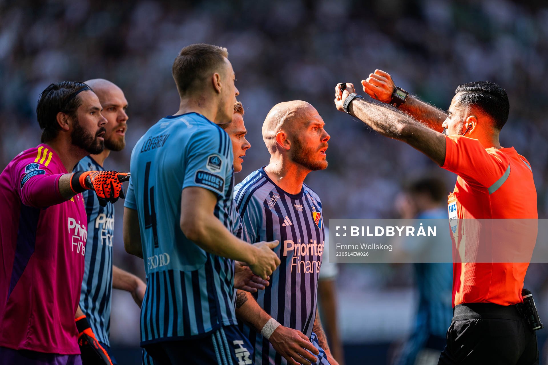 Djurgårdens målvakt Tommi Vaiho, Marcus Danielson, Jesper