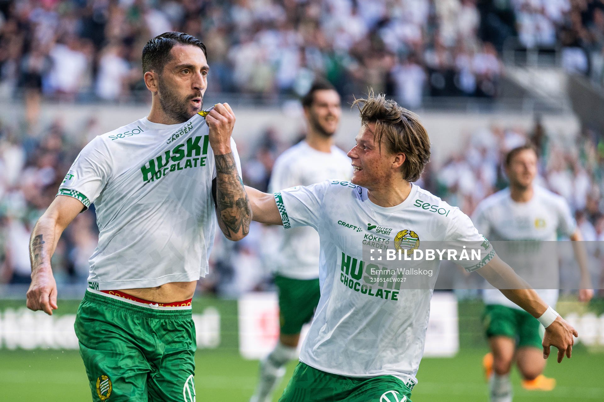 Hammarbys Nahir Besara och August Mikkelsen