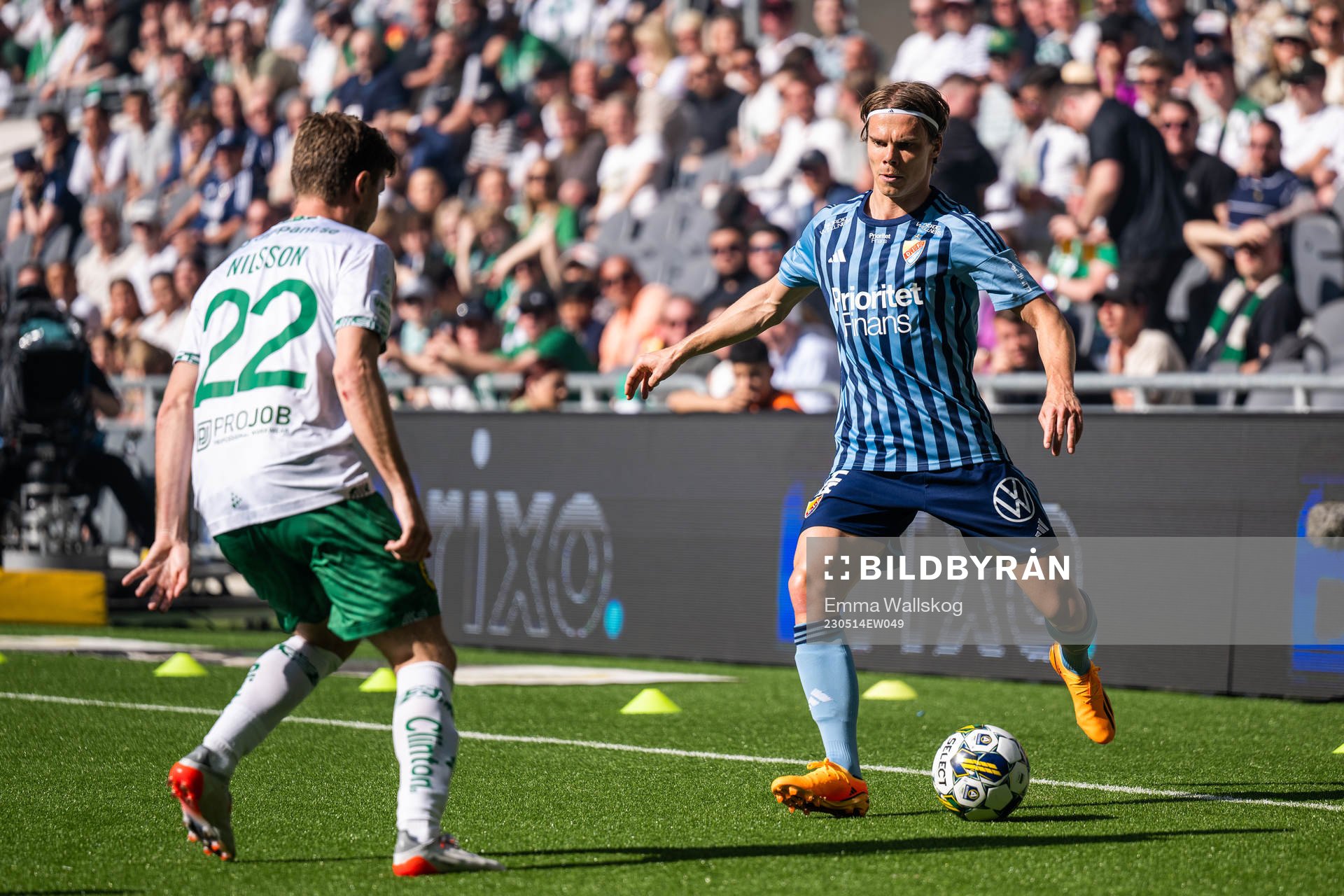 Hammarbys Joel Nilsson och Djurgårdens Elias Andersson