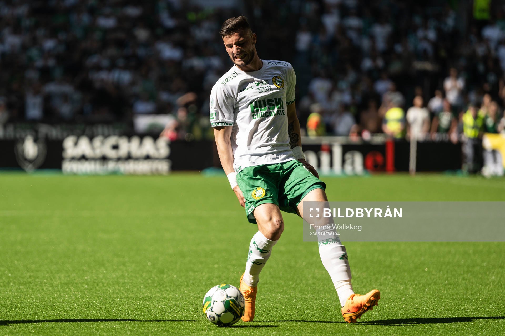 Hammarbys Viktor Djukanovic har ont