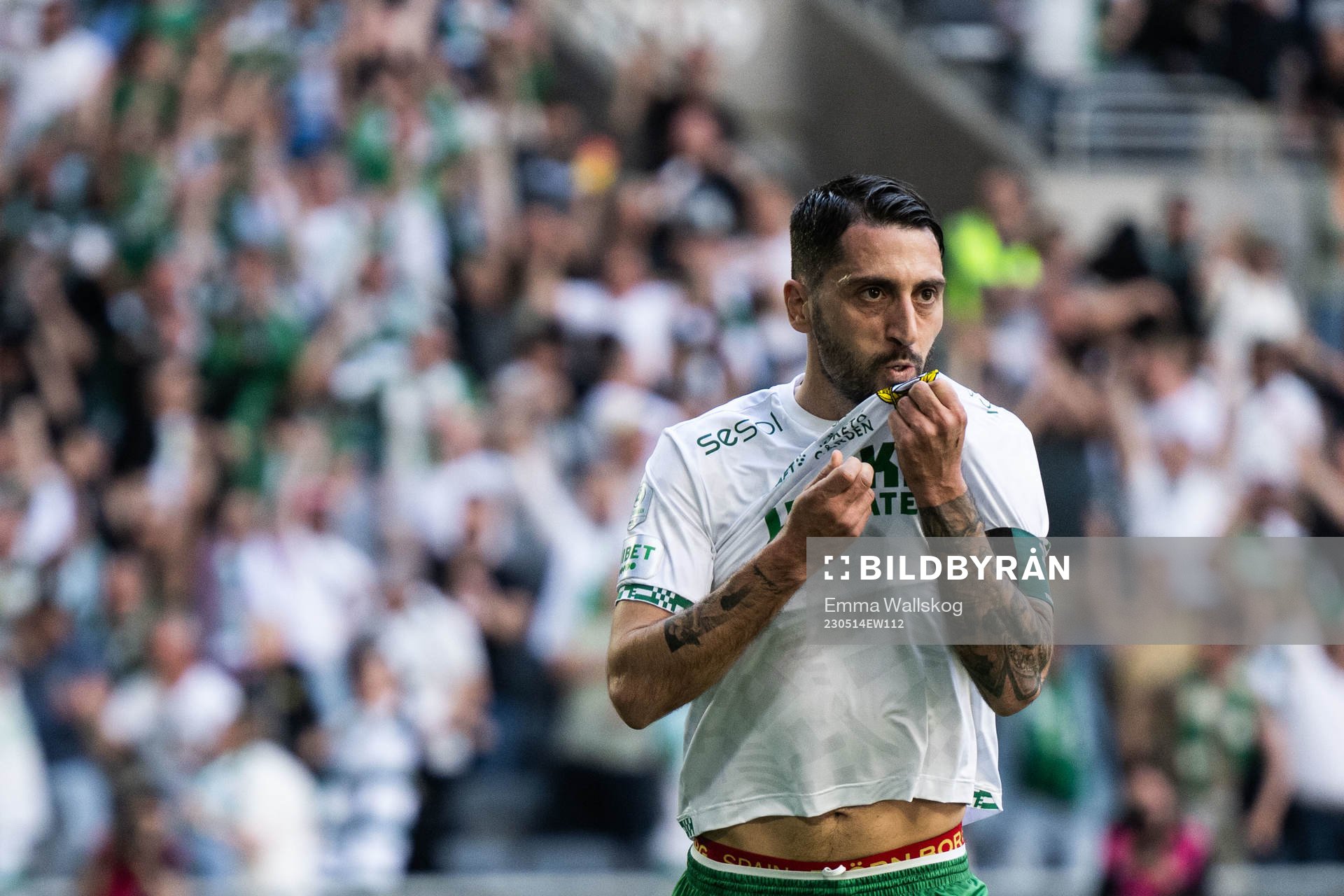 Hammarbys Nahir Besara jublar