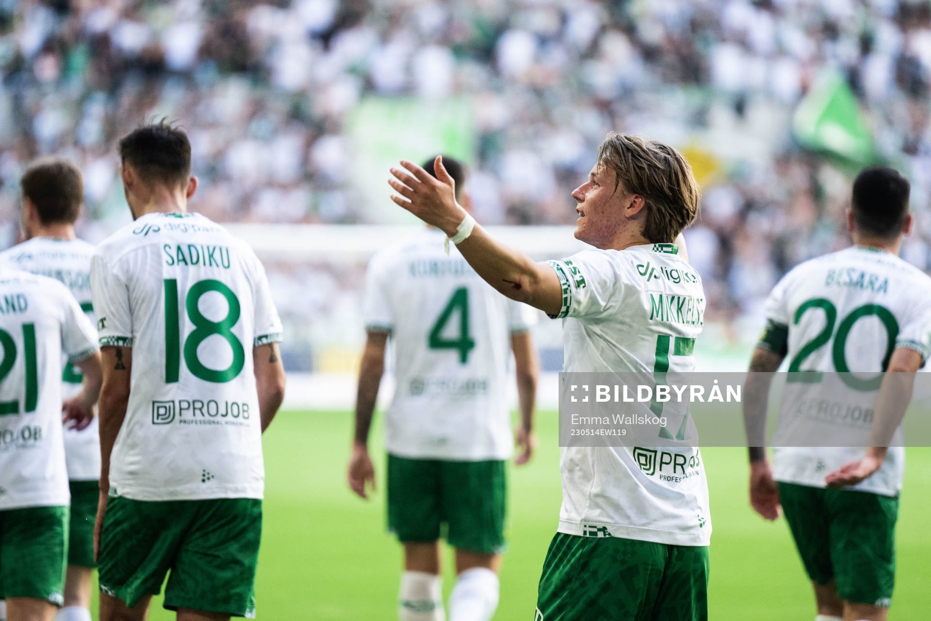Hammarbys August Mikkelsen jublar
