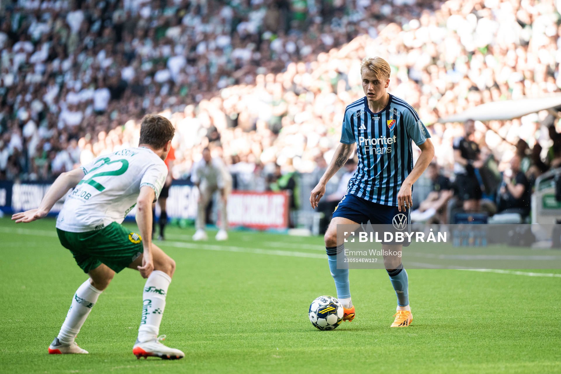 Hammarbys Joel Nilsson och Djurgårdens Oskar Fallenius