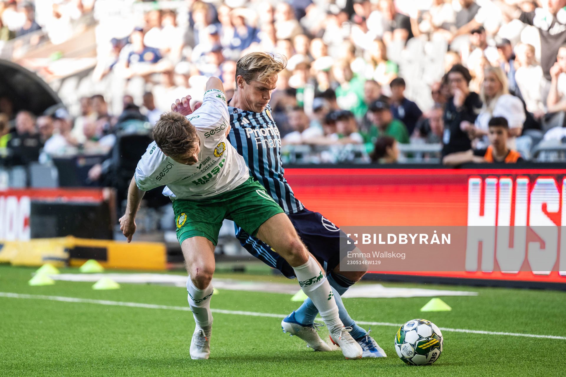 Hammarbys Joel Nilsson och Djurgårdens Hampus Finndell